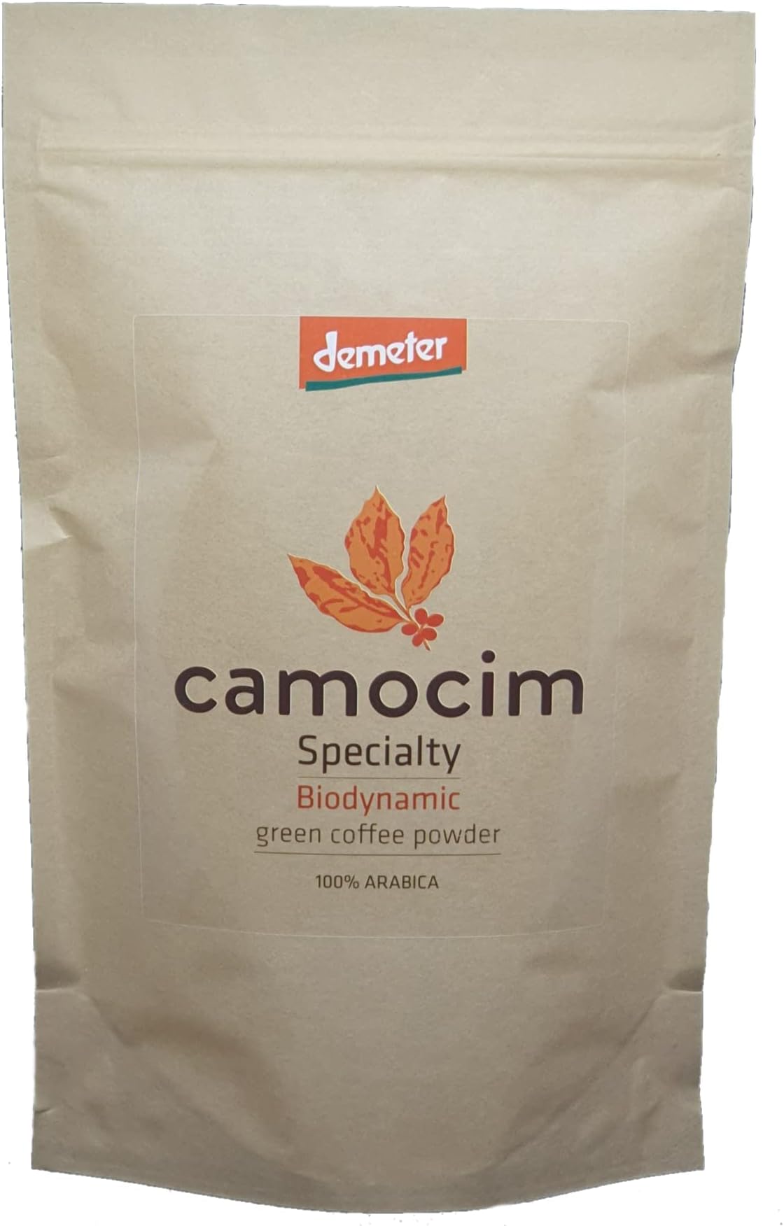 Organic Green Coffee Powder | Single-Origin Camocim Organic Farm, Brazil | 100% Arabica Green Coffee Beans Grounded | BIO Demeter Biodynamic Certified