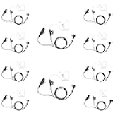 Sarcia 2 Pin Acoustic Tube Earpiece Compatible with Motorola CP200D CP200 CP100 CP100D CP185 CLS1110 CLS1410 BPR40 BC130 DLR1060 DLR1020 RDU4100 DTR650 M1 R2 Two Way Radio,10 PCS