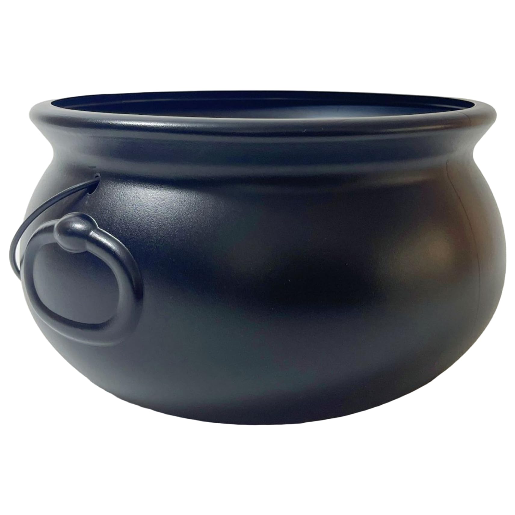 Hbbgdiy Witches Cauldron 12.6 Inch Plastic Black Cauldron Pot with Handle Halloween Candy Bowl for Party Decorations Trick or Treat and Table Centerpiece