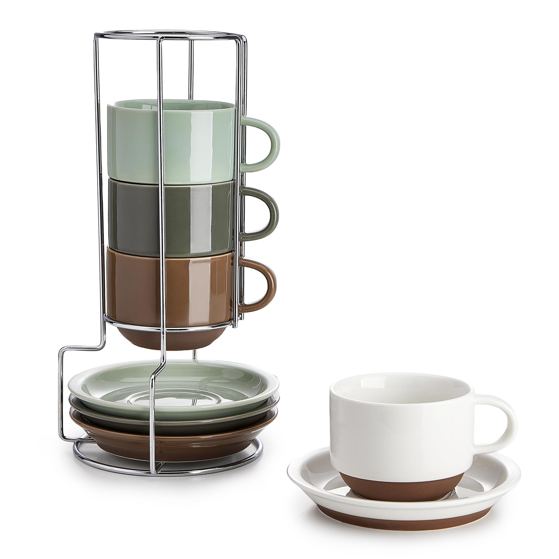 Amazon.com | Sweese 8 Ounce Cappuccino Cups Set of 4, Porcelain