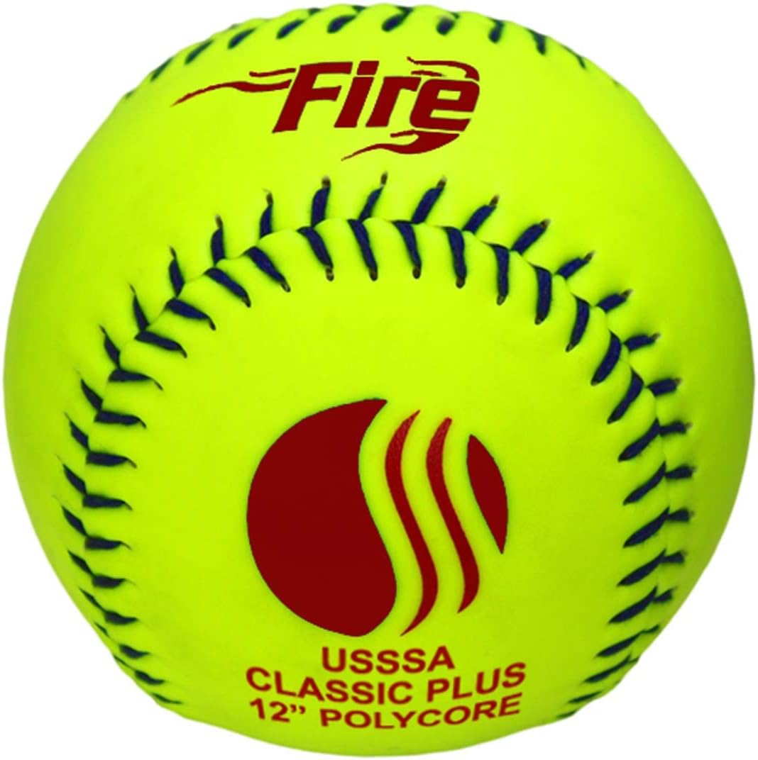 Baden USSSA Classic Plus Slowpitch Softballs - 12" Synthetic Cover for Durable Performance | Official Game Balls, Ideal for Tournaments & Leagues | 12-Pack
