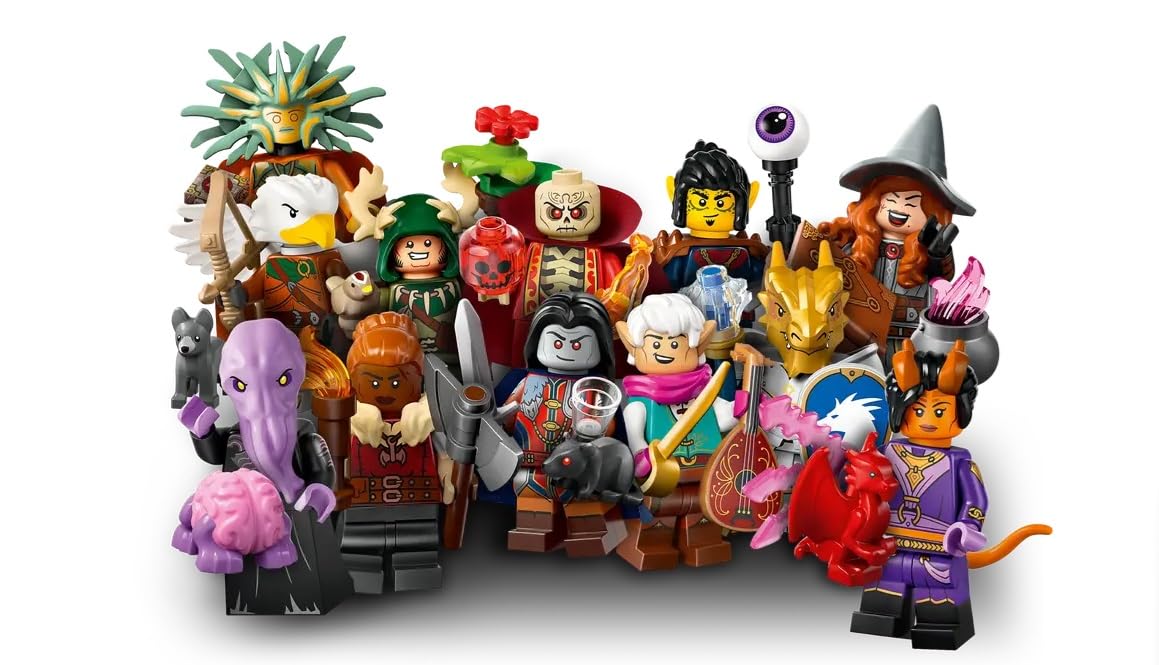 LEGO Dungeons & Dragons Mini Figures Series Complete Set with All 12 LEGO DND Mini Figures to Collect, Lego Figures Set (12 x 71047) - Novelty