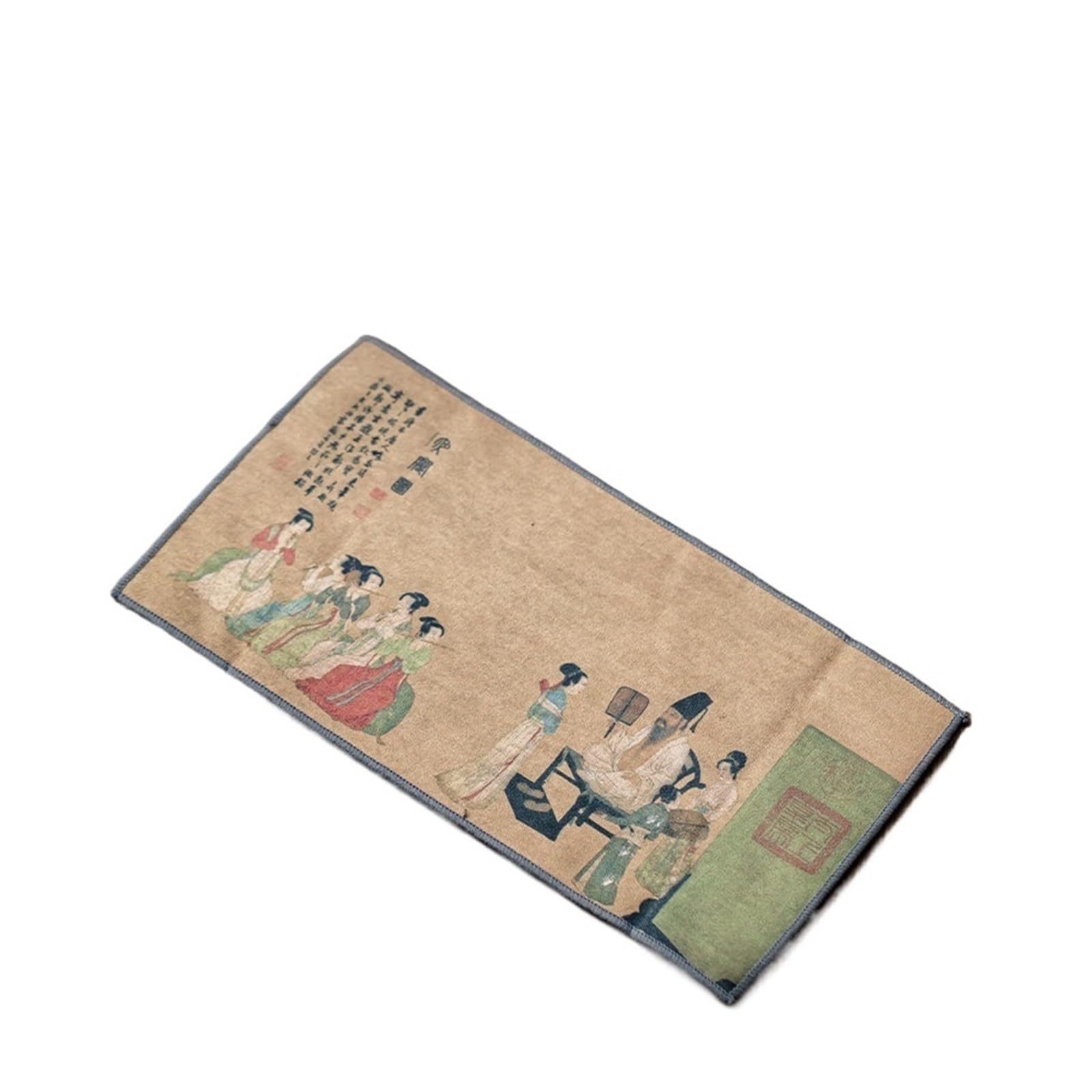 LUYSGBXR Tea Towels Thickened Tea Towel Absorbent Water Rag Lotus Pattern Napkins Cloth Teaware Accessories(Color 04)