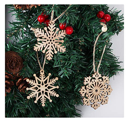 18pcs-Natale-fiocchi-di-neve-ornamenti-albero-di-legno-appeso-decorazioni-rustiche-legno-artigianato
