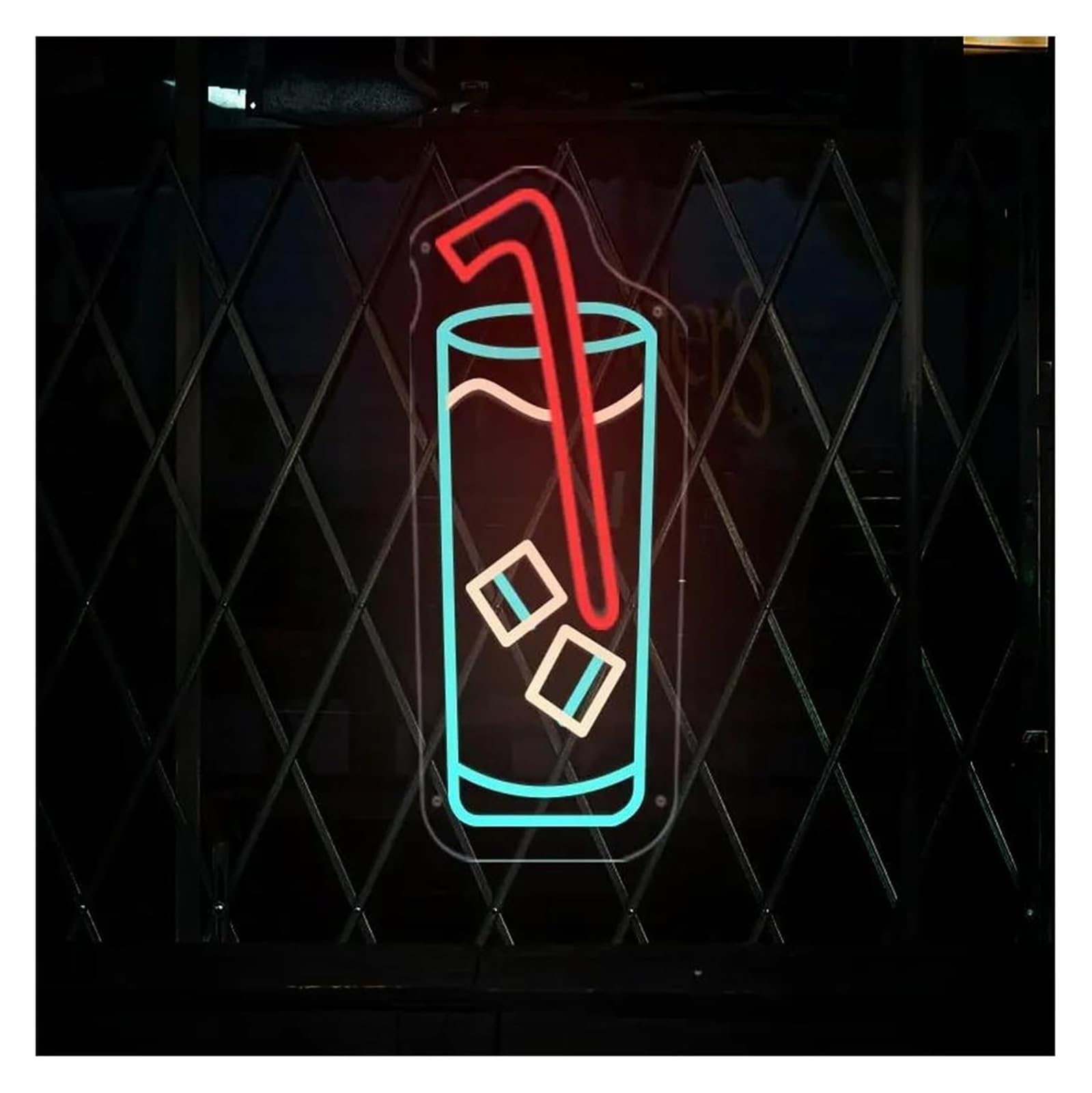 Señal de luz de neón para Barra de decoración Luces neón para letreros acrílicos Brillo Ajustable Adecuado para Bebidas(20cmx50cm)