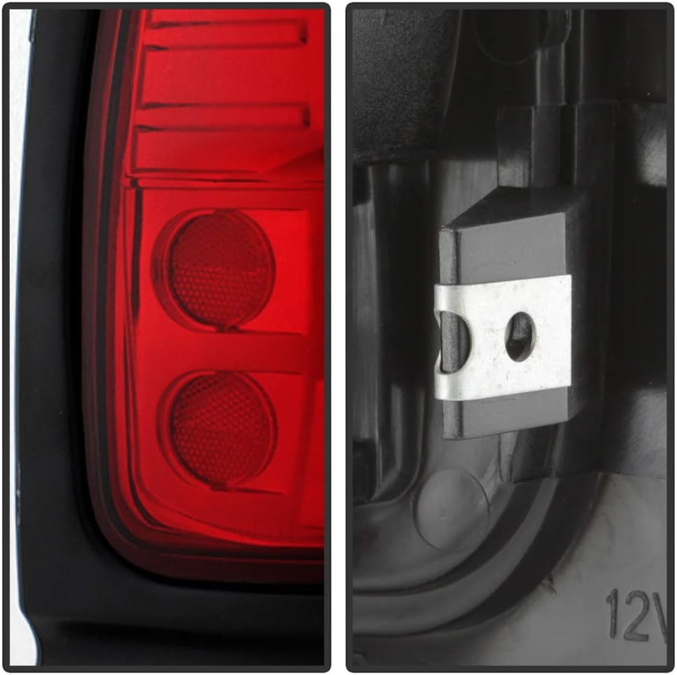 ACANII - For 1994-2001 Dodge Ram 1500 94-02 2500 3500 Red Clear LED Tube Tail Lights Lamps