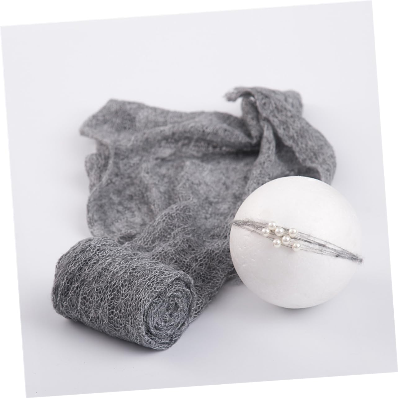 ibasenice 3 Stücke Baby Fotografie Requisiten Mohair Baby Wrap Swaddle Neugeborenen Foto Zubehör Komfortable Material Grau