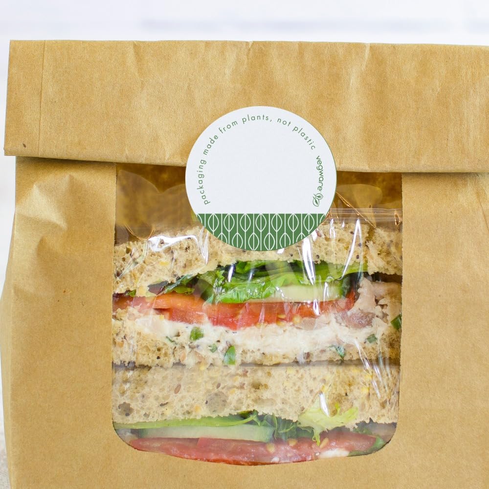Etichette adesive alimentari in rotolo, biodegradabili, 1000 pz bianche.