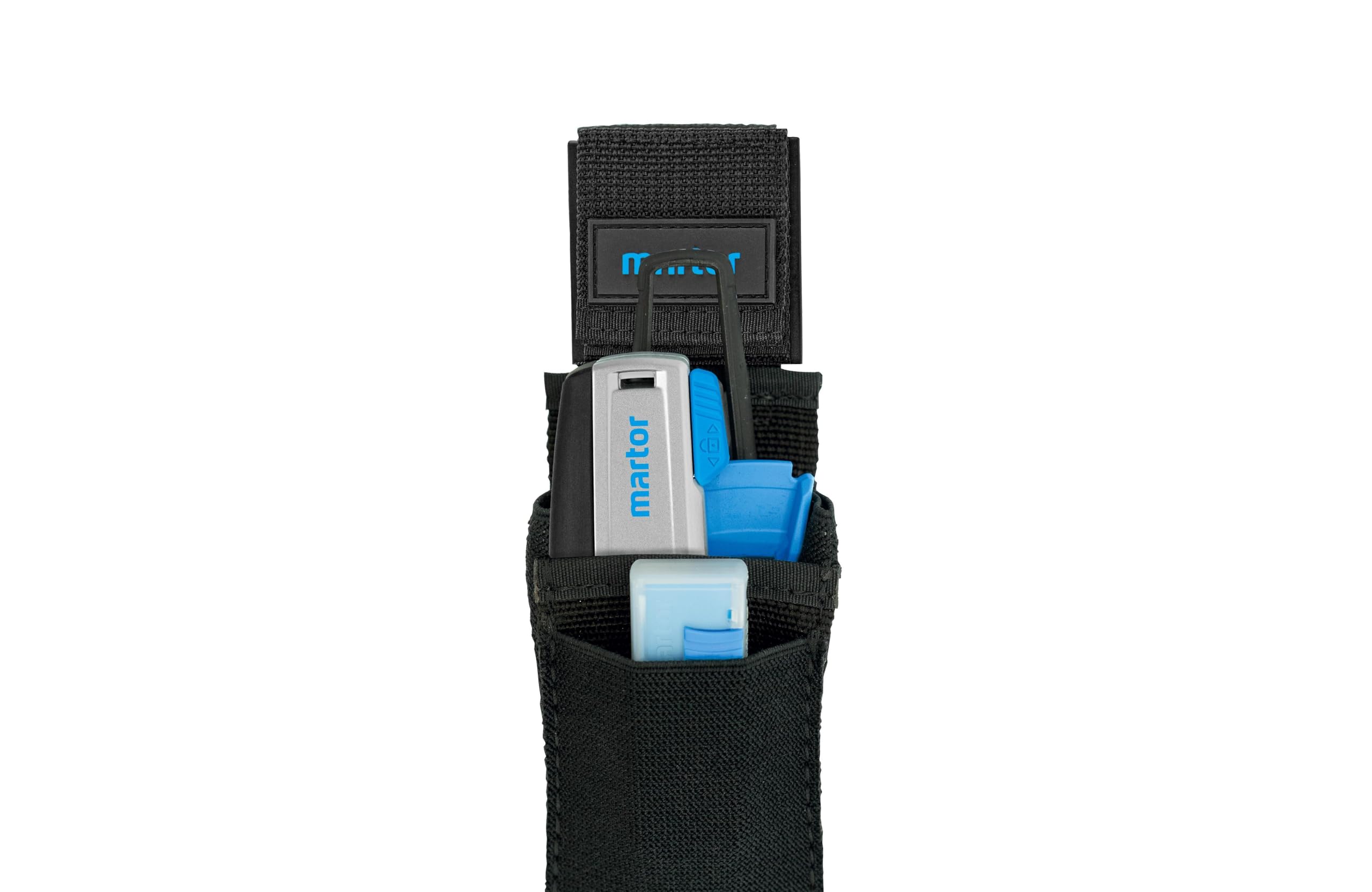 MARTOR Set Cuchillo Cúter SECUPRO 625 con SECUMAX 350 & Hojas de Repuesto | Set cuchillo de seguridad, funda robusta, retroceso automático, aluminio, hoja oculta, cartón & film. No. 992202.09