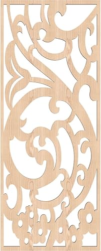 Miniatura 4 de 13 38"W x 34 38"H x 38"T Bridgewater Decorative Fretwork Wood Wall Panels, Red Oak