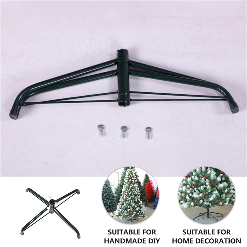 Housoutil 3 Piezas Pie De Arbol De Navidad Christmas Ornaments Santa Claus Soporte Giratorio para Árbol De Navidad Base Porta Arbol De Navidad Paraguero Ajustable Base De Soporte Metal