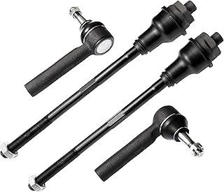 4 PC Inner/Outer Tie Rod End Kit FITS Escalade, Avalanche Silverado Sierra Suburban Yukon XL 1500, Silverado Suburban Sierra Yukon XL 2500, Tahoe, ES3488 ES3493