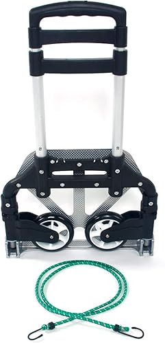 Miniatura 2 de Camión de mano portátil plegable carrito de equipaje material ligero manipulación camiones de mano plegable aleación de aluminio con cuerdas carga