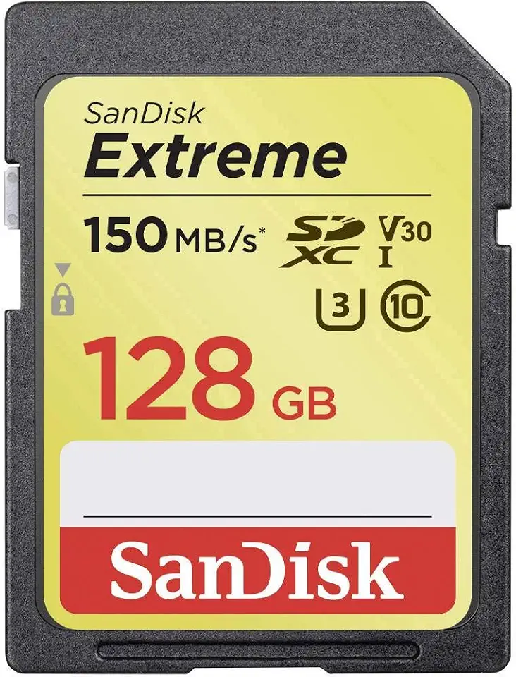 Sandisk Extreme SD Class 30 Memory Card, 128GB