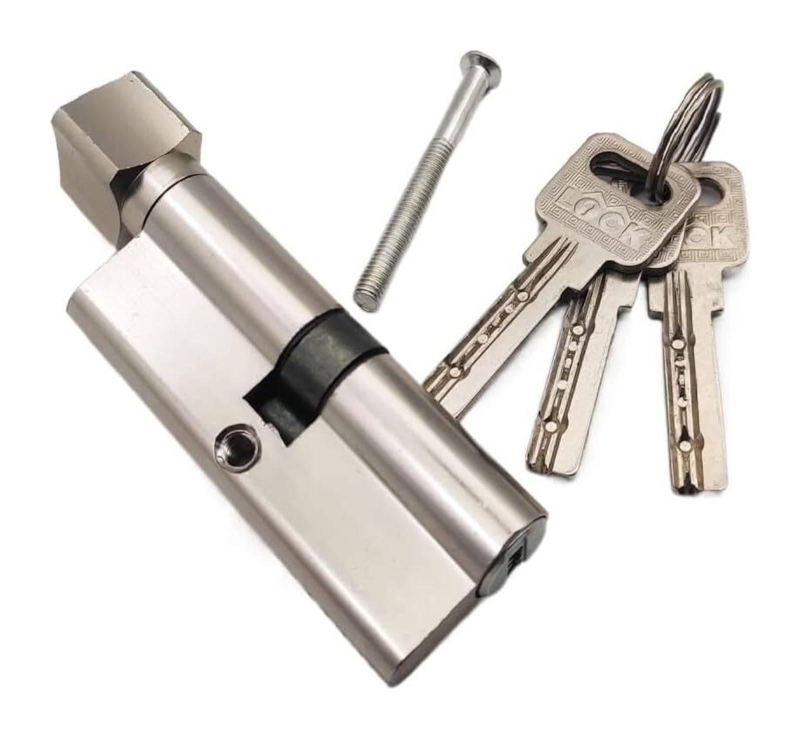 Door Lock Cylinder, AB Cylinder Door Lock Biased 70mm 3 Keys for 35-50mm Thickness(8)