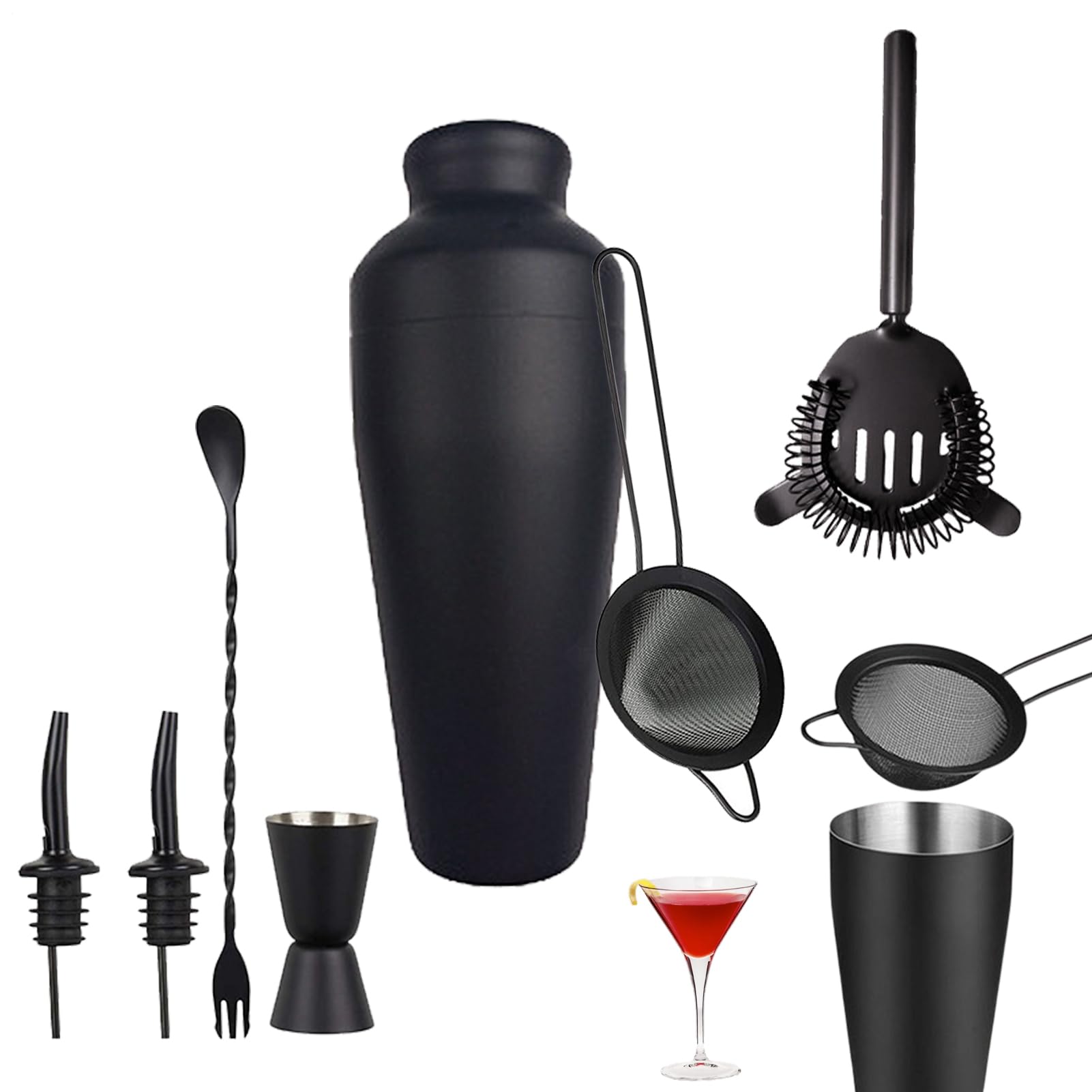 Kit à Shaker à Cocktails Acier Inoxydable Outil Pratique Ergonomique