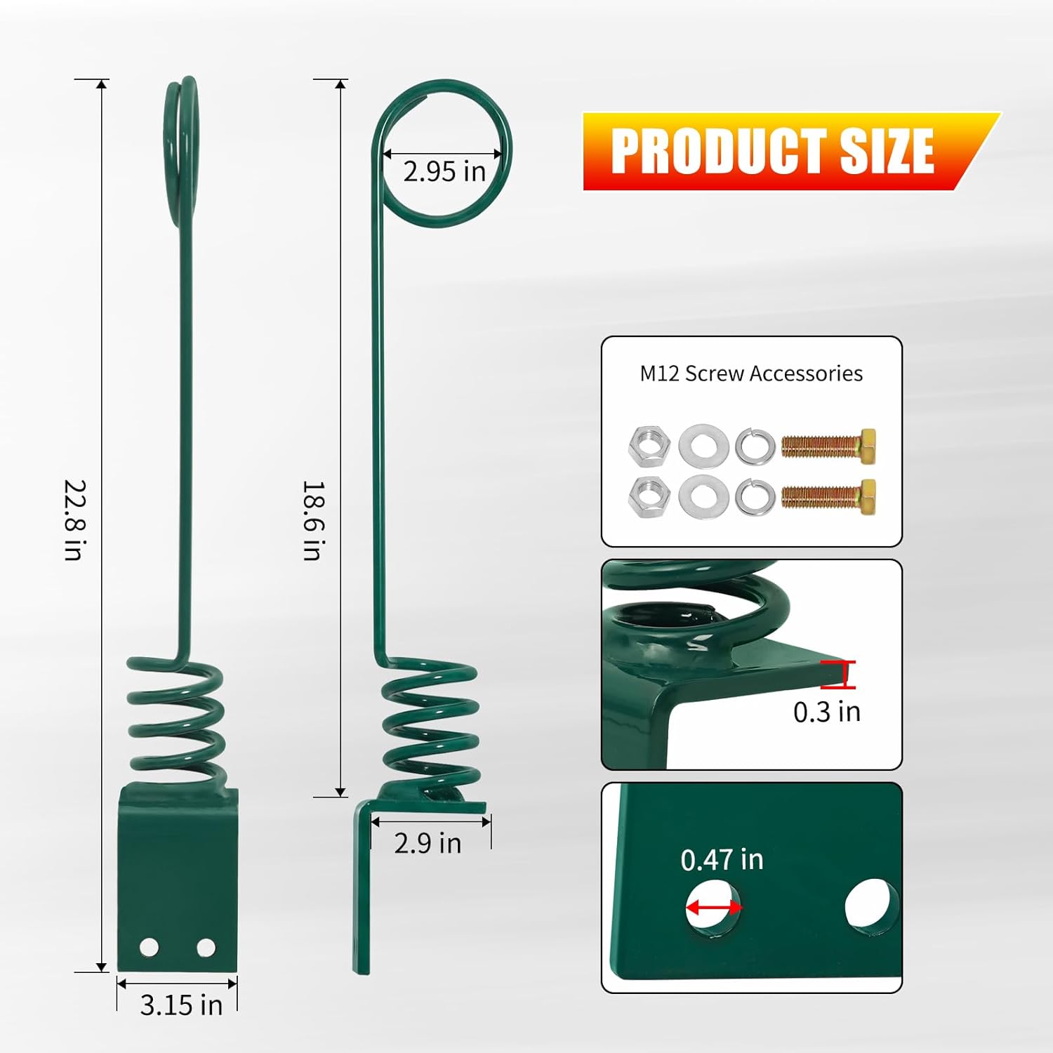 2PCS Tractor Hydraulic Hose Hanger - 0.3" Thick Plate (8cm) Green Hose Holder Clamp, Bolt-On/Weld-On | Rust-Proof & Vibration-Resistant | Perfect for Farm & Outdoor Use