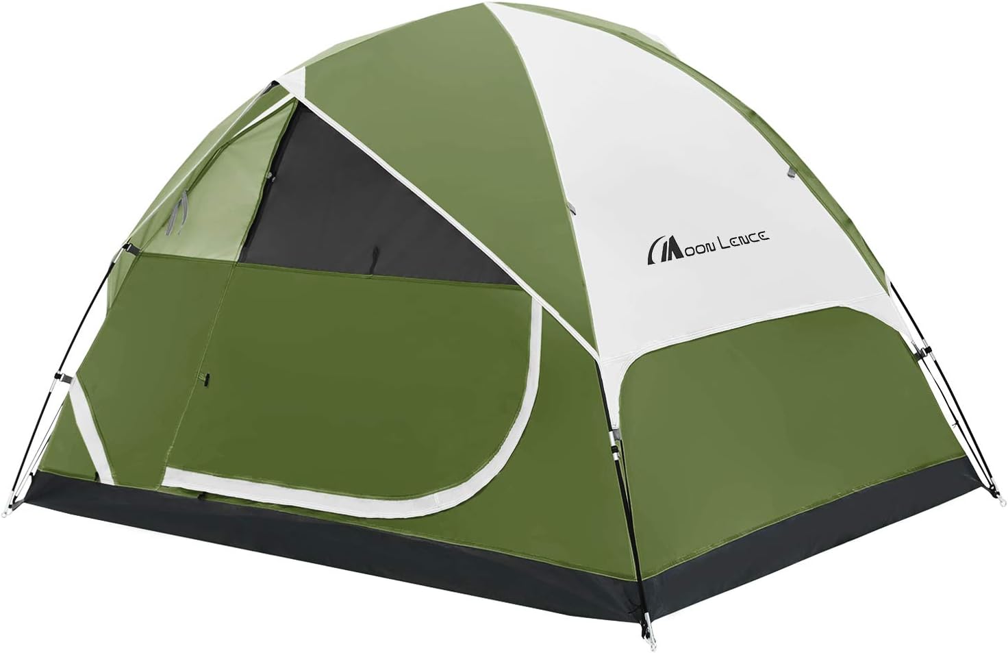 MOON LENCE Camping Tent 4 Person Tent Easy Setup Outdoor Tents Waterproof Double Layer for Camp and Backpacking Green
