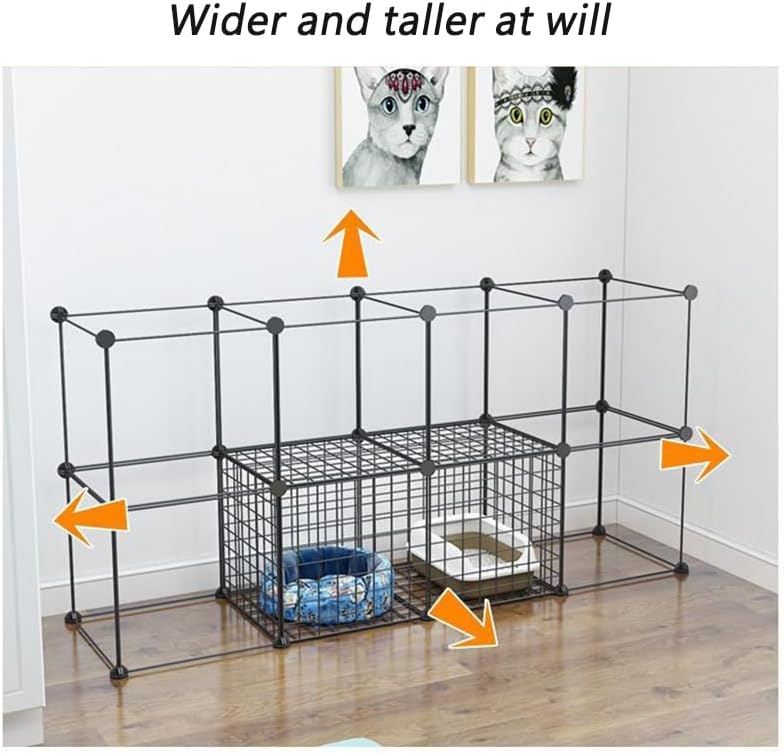 Miniatura 6 de Puerta de seguridad para mascotas montada libremente para mascotas, diseño fácil de instalar con construcción de acero duradera, se adapta a