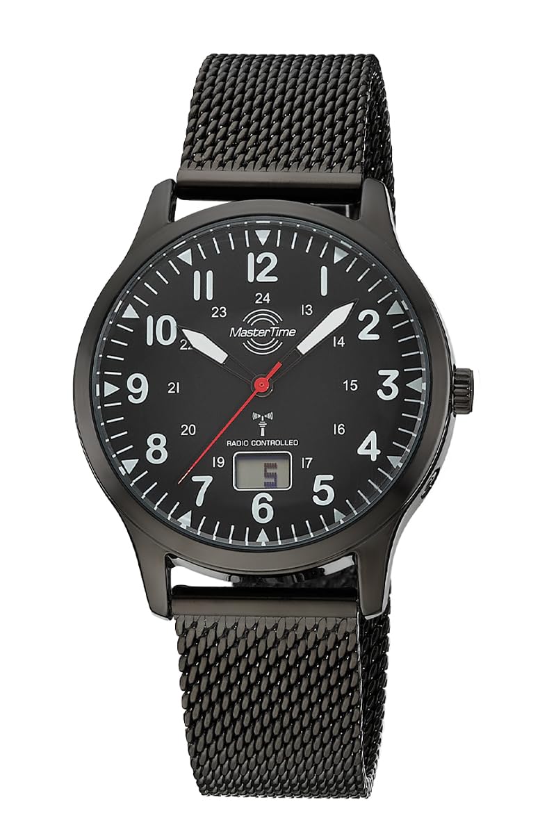 Master Time Funk Quarz Herren Uhr Analog-Digital mit Edelstahl Milanaise Armband MTGA-10960-22M