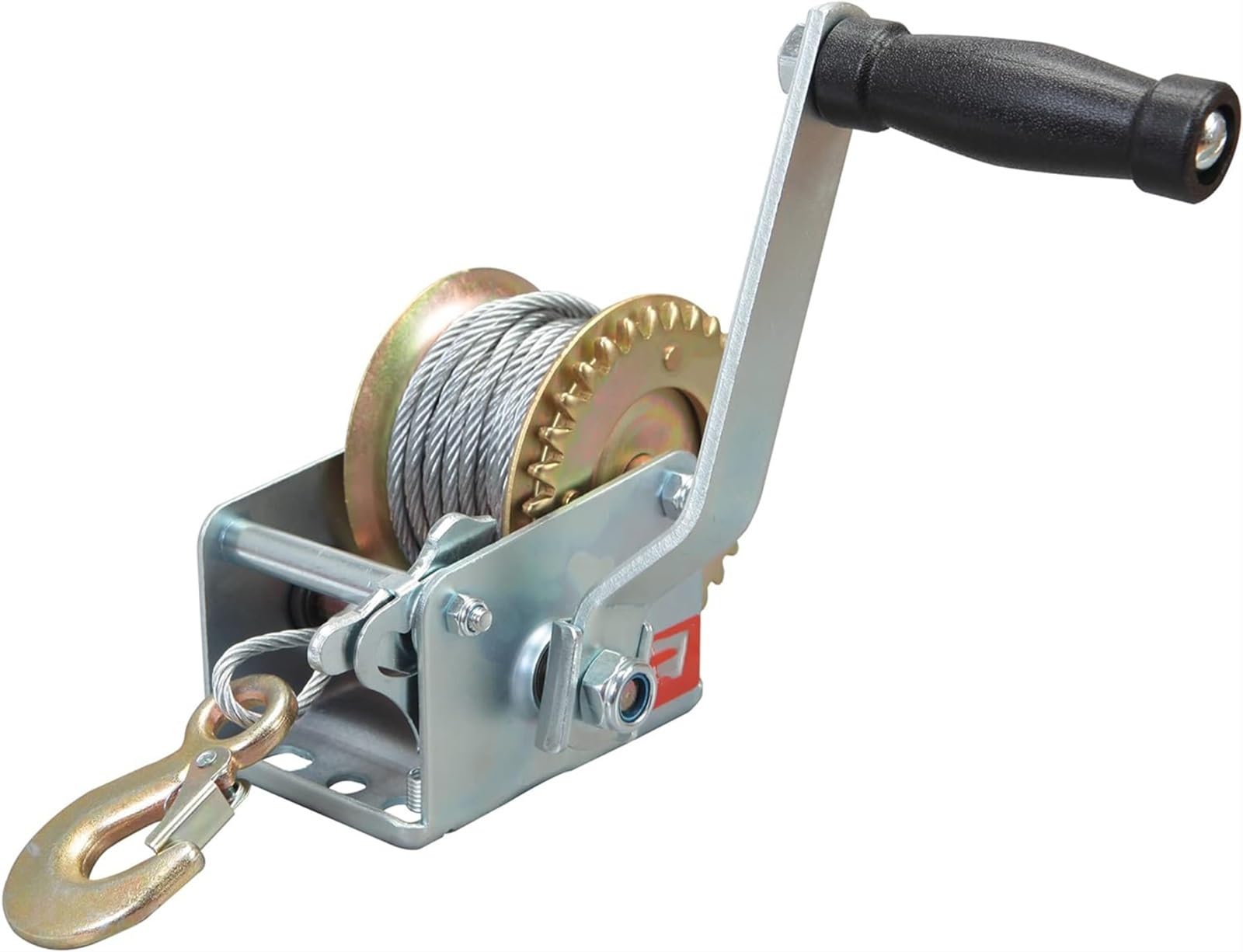 THE WHITE SHOP Hand winch wire self-locking hand winch small lifting winch 1200 steel Silk rope winch,Capacity Manual Hand Crank Winch with 7m 600lbsSteel Cable