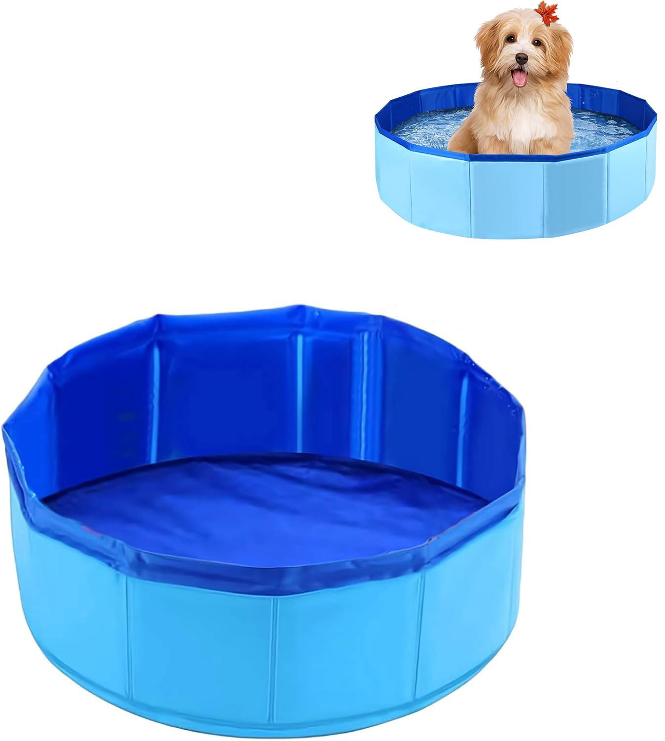 Piscina Plegable para Perros, Piscina para Mascotas Perros, bañeras para Perro portátil, 30 x 10 cm – Ideal para baño y Juego