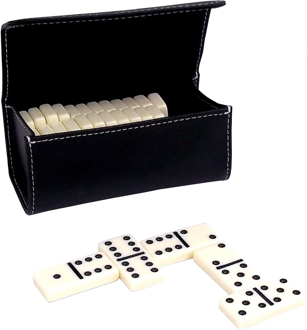 Amazon.com: Bey-Berk Domino Set in Black Leather Case with