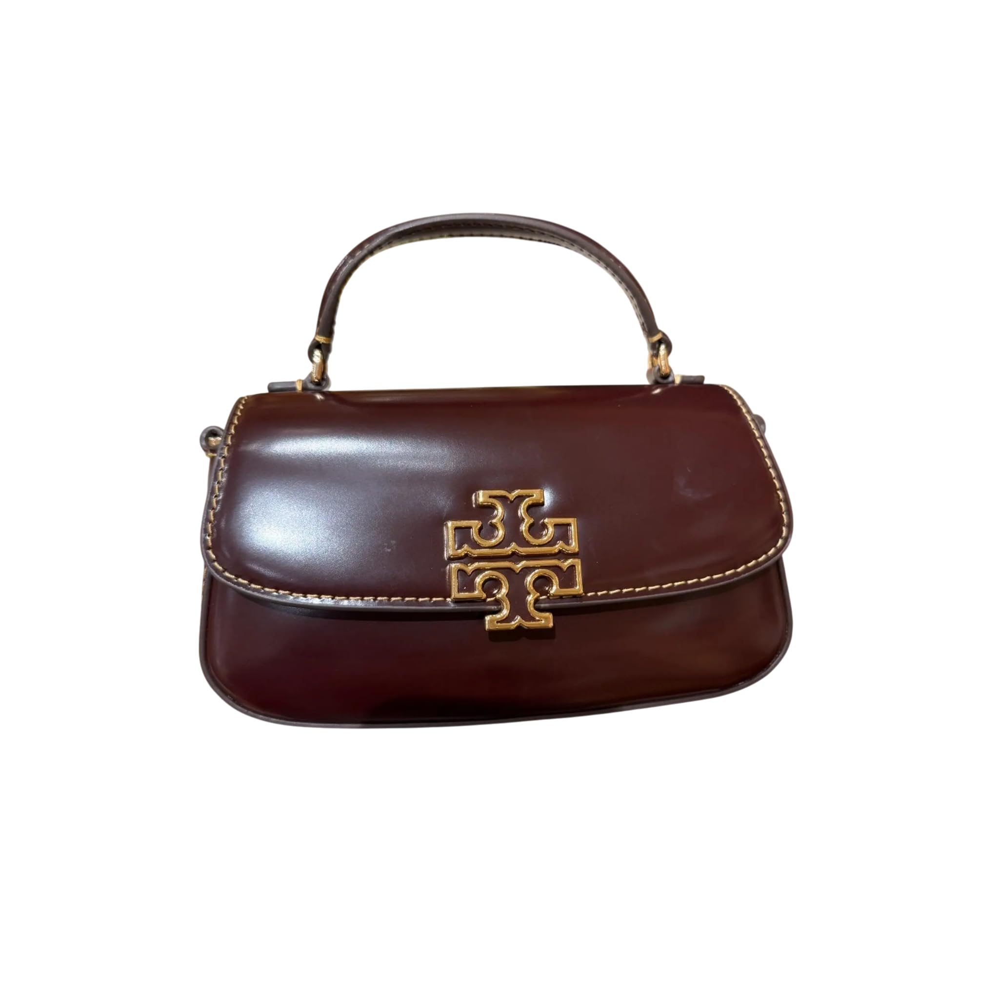 Amazon | Tory Burch Britten ミニトップハンドルレザークロスボディ
