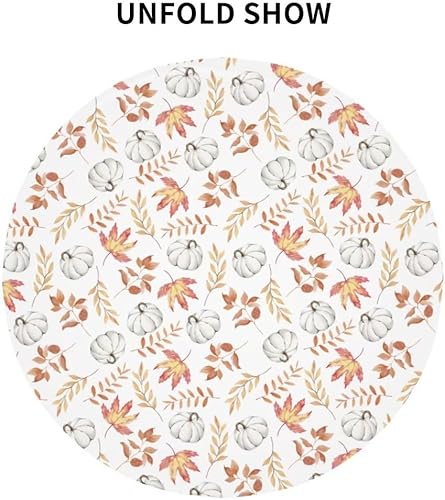 Miniatura 4 de Mantel redondo de primavera de 70 x 70 pulgadas, mantel de acuarela con flores silvestres, lavable, vintage, hierbas florales, plantas, mantel