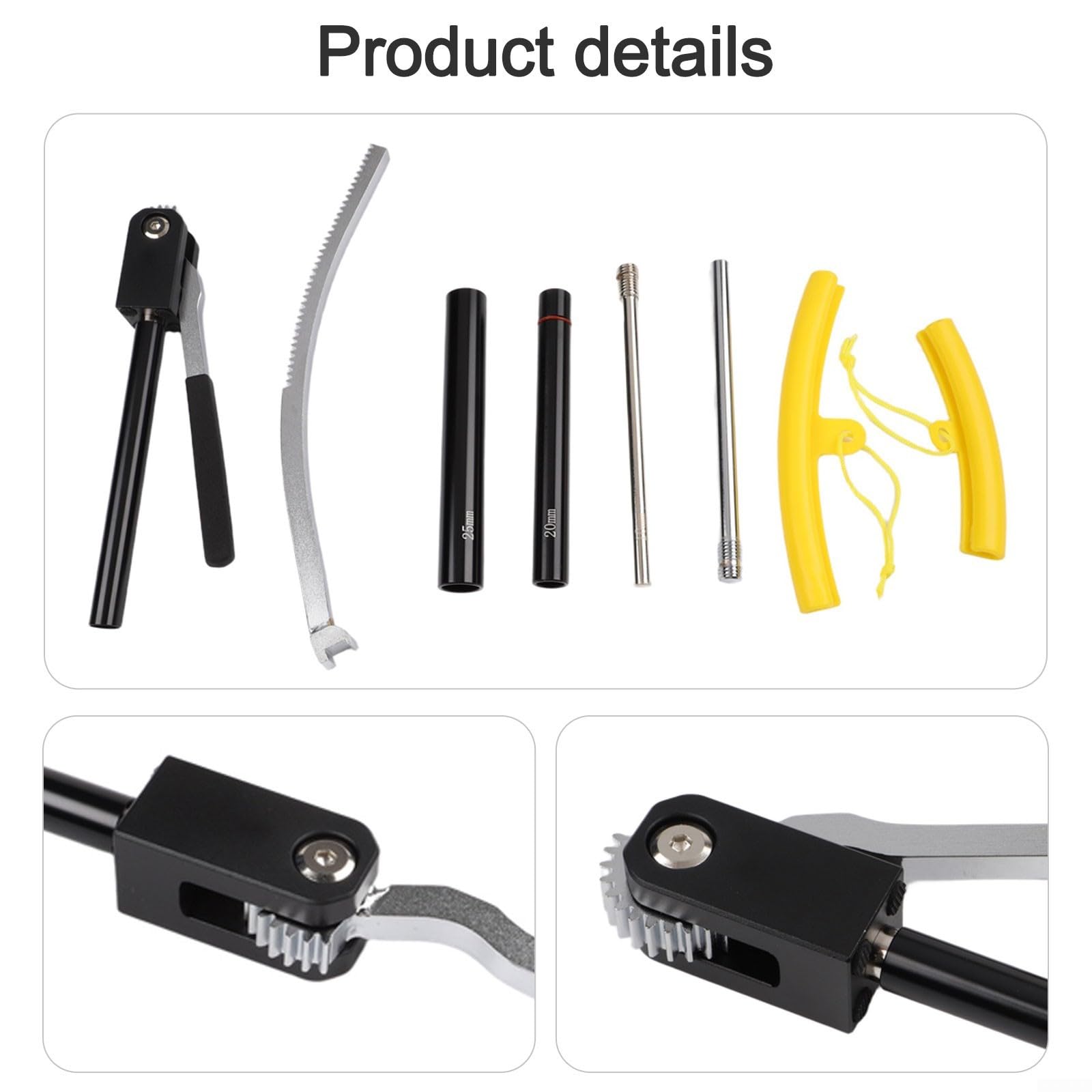 Professionelles Reifenwechsel Set Für Dirt Bike Für Enduro 16-21 Zoll, Faltbares Montierwerkzeug Mit 3 Achsstangen Und Hülsen 10-25mm, Robustes Stahl Kit Für Schnelle Und Einfache Reifenreparatur
