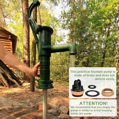 Ersatzkolben für Schwengelpumpen, Handschwengelpumpe, Schwengelpumpenkolben für Handpumpen Typ 75 Gartenpumpe mit 1 Lederdichtung 2 Stk Silikondichtung für Gartenpumpe Handpumpe Brunnenpumpe