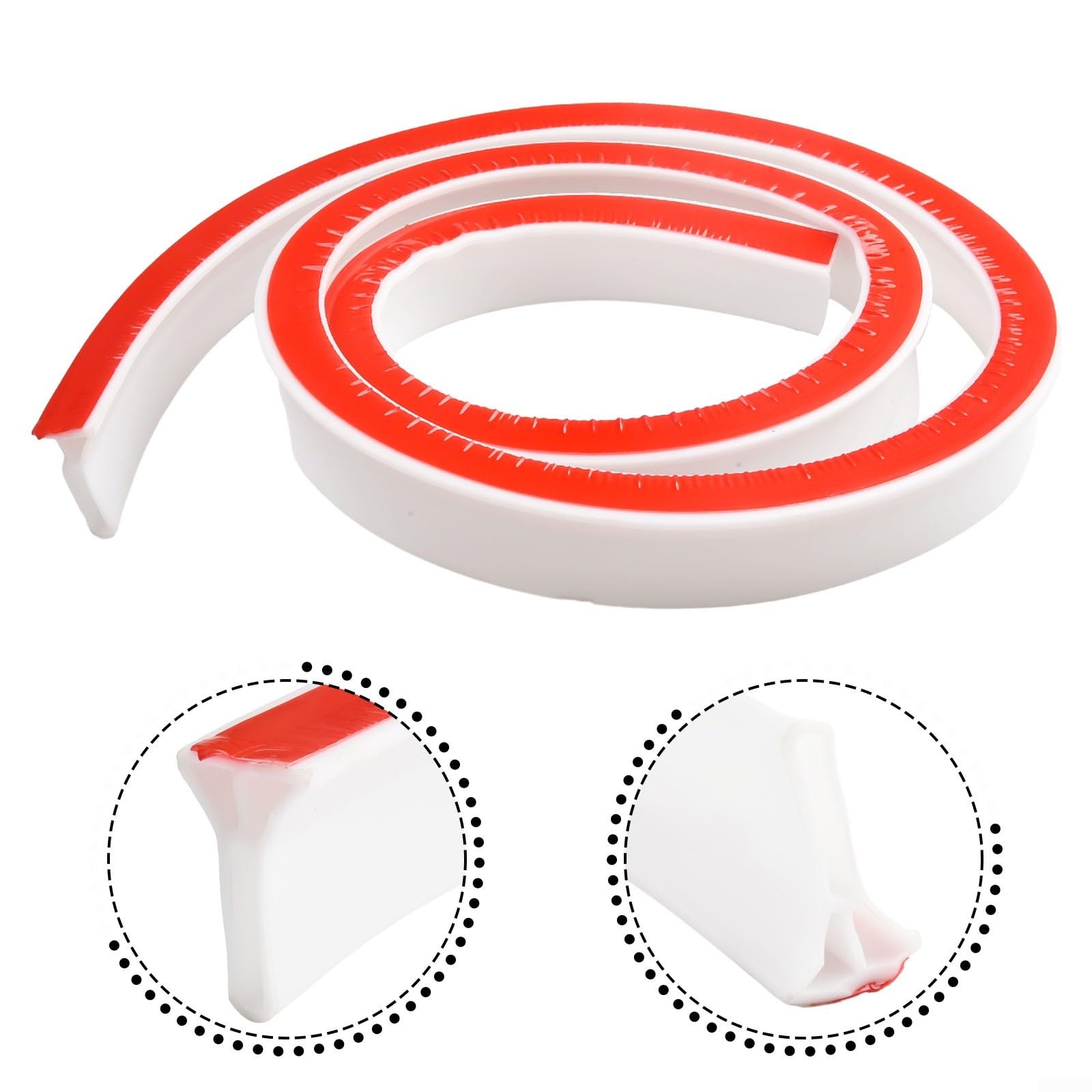Barre d'eau pour seuil de douche, 50 cm/100 cm/200 cm/250 cm/300 cm pour salle de bain, cuisine, blanc/gris (5 cm-blanc, 200 cm)