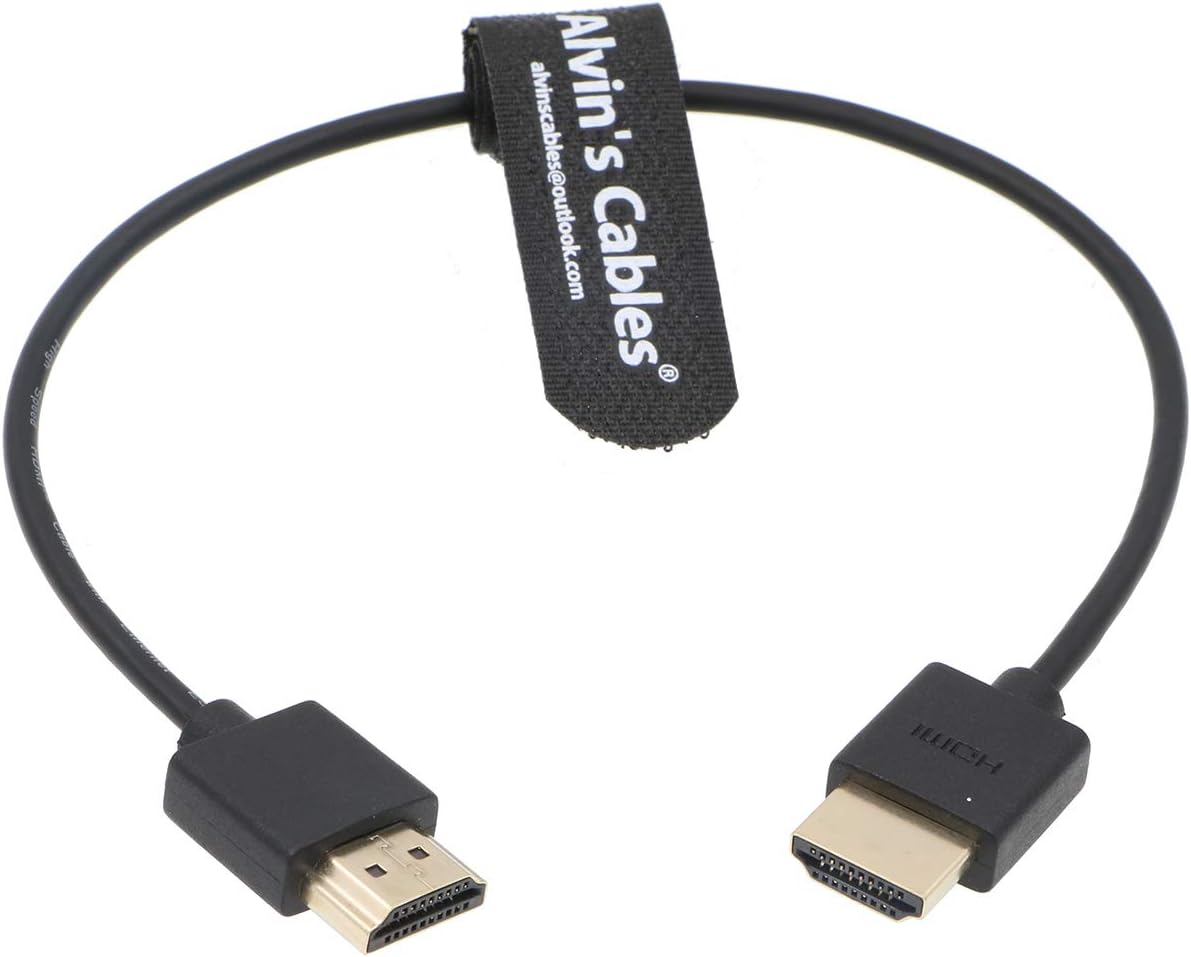 Z Cam E2 HDMI Thin and Flexible Cable High Speed Ethernet for Portkeys BM5 Monitor Straight to Straight 30CM