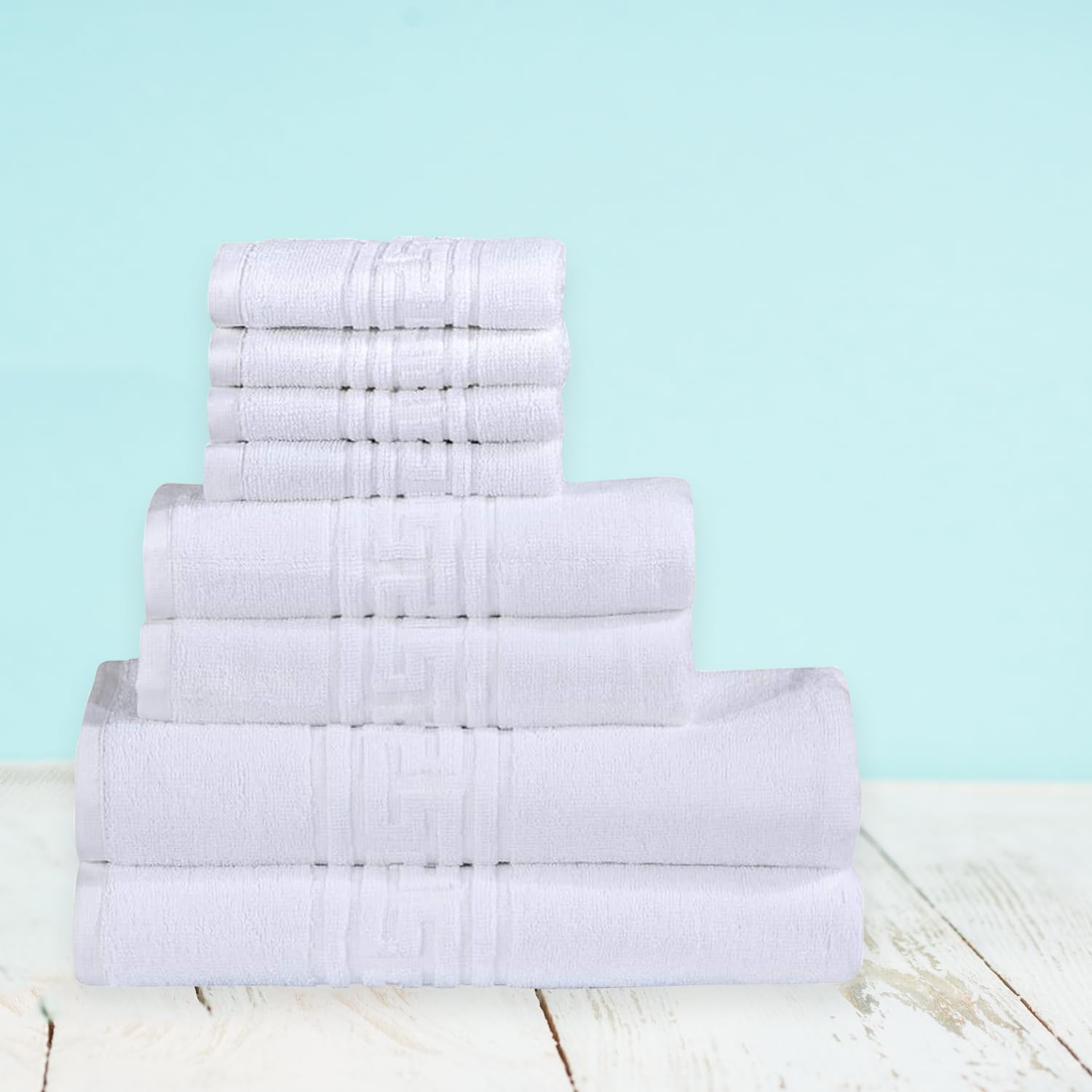 Indus Textiles Teli da bagno grandi x 2-100% cotone egiziano filato ad anello altamente assorbente e morbido, bianco
