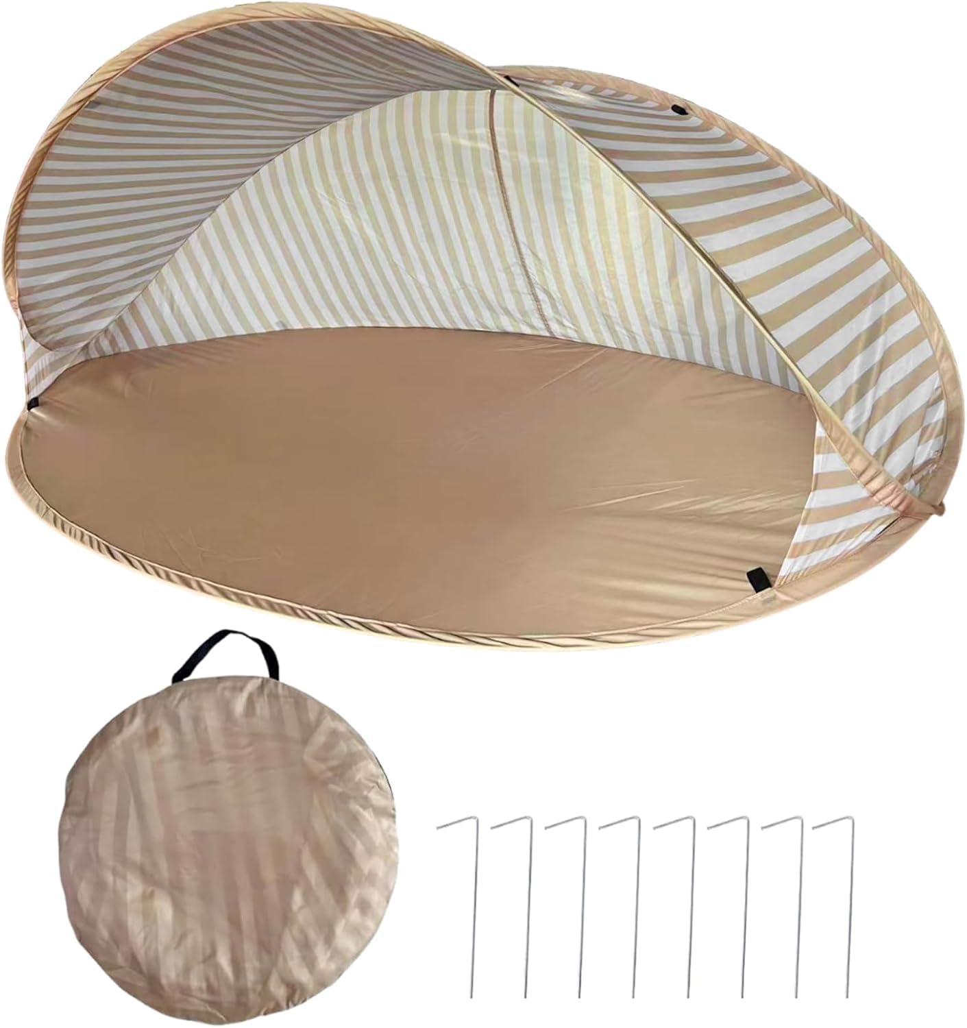 Tenda da spiaggia a montaggio rapido - Portatile, spaziosa, parasole da viaggio, UPF 50+ con borsa per il trasporto, per 2-3 persone attività all'aperto, campeggio, picnic, giardino
