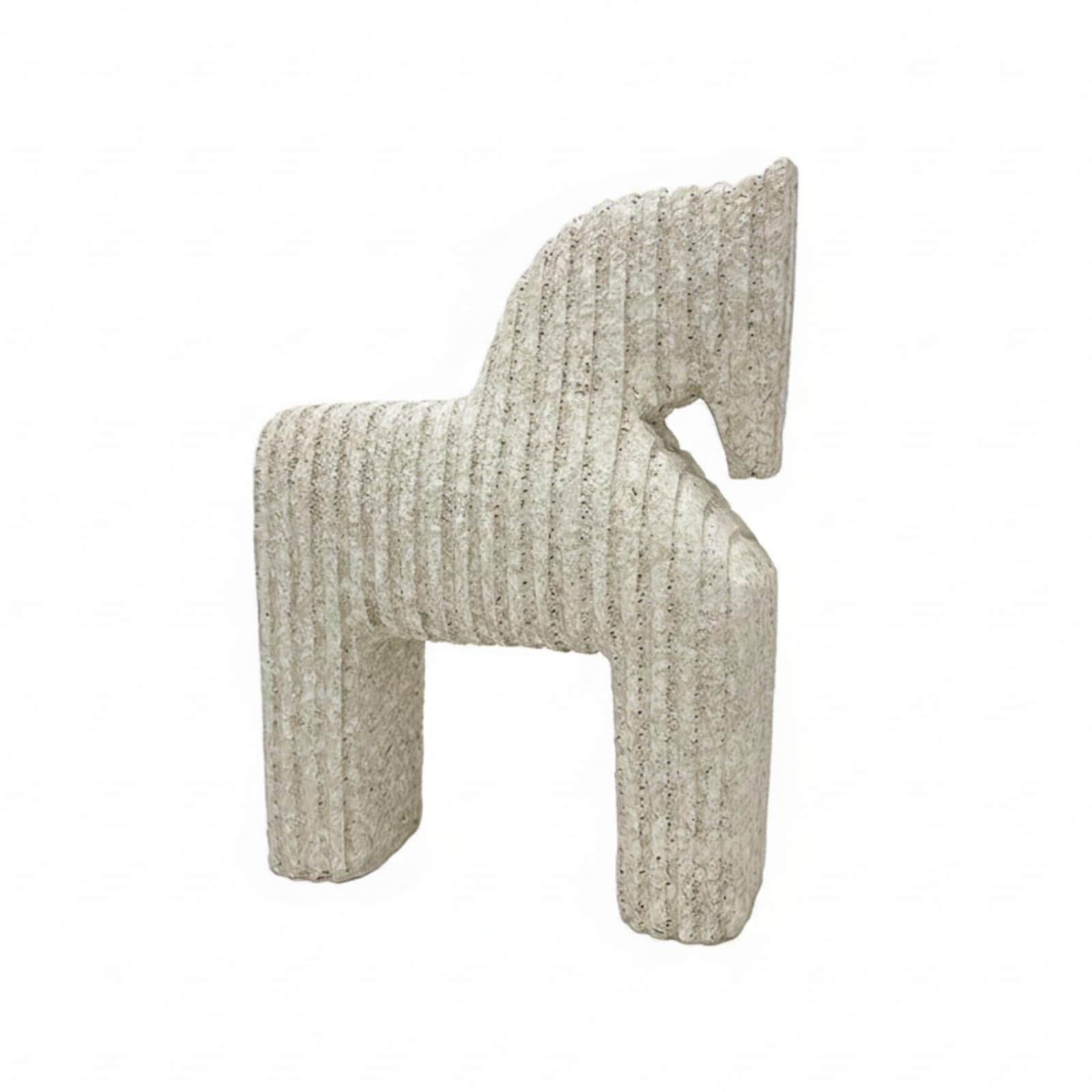 Milageto Estatua de Caballo en Resina Figura Escultura Adorno Ornamento de Estilo Moderno Minimalista Se Mantiene Estable sobre Superficies Planas Adecuada, Beige, Caballo
