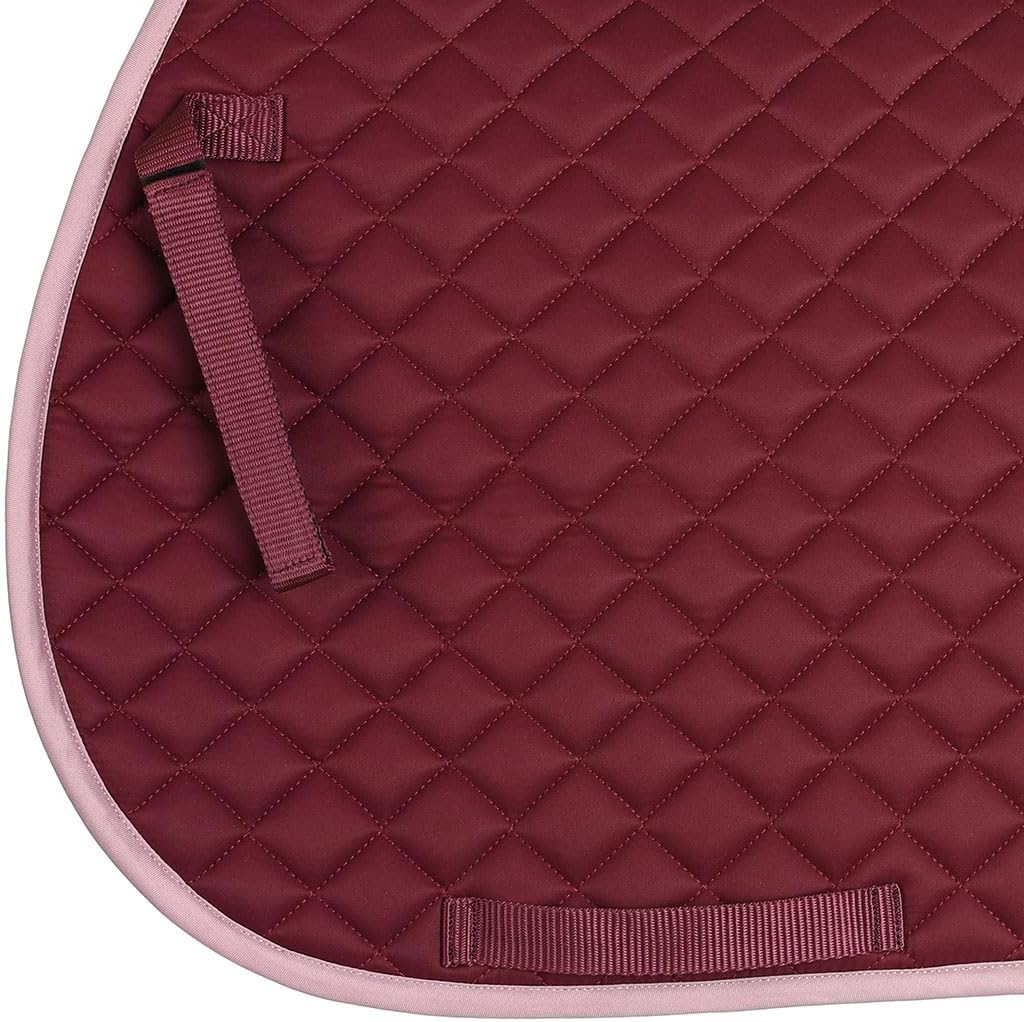 Lettia Union Hill Pony Saddle Pad-17 Wine with 14 Blush Trim, 32-100128