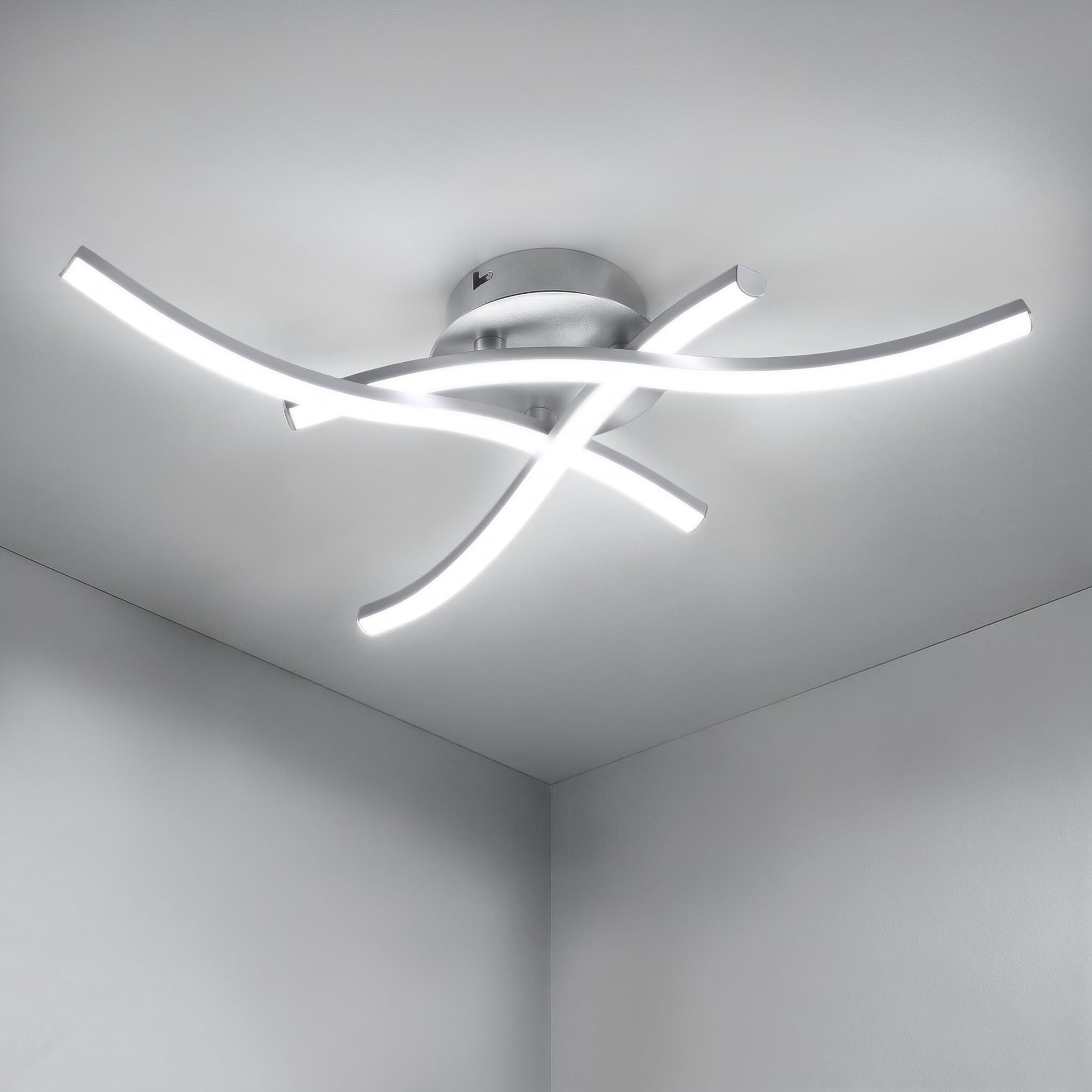 Zankeox LED Ceiling Lights, 21W 1600LM Cool White Ceiling Light, 40CM