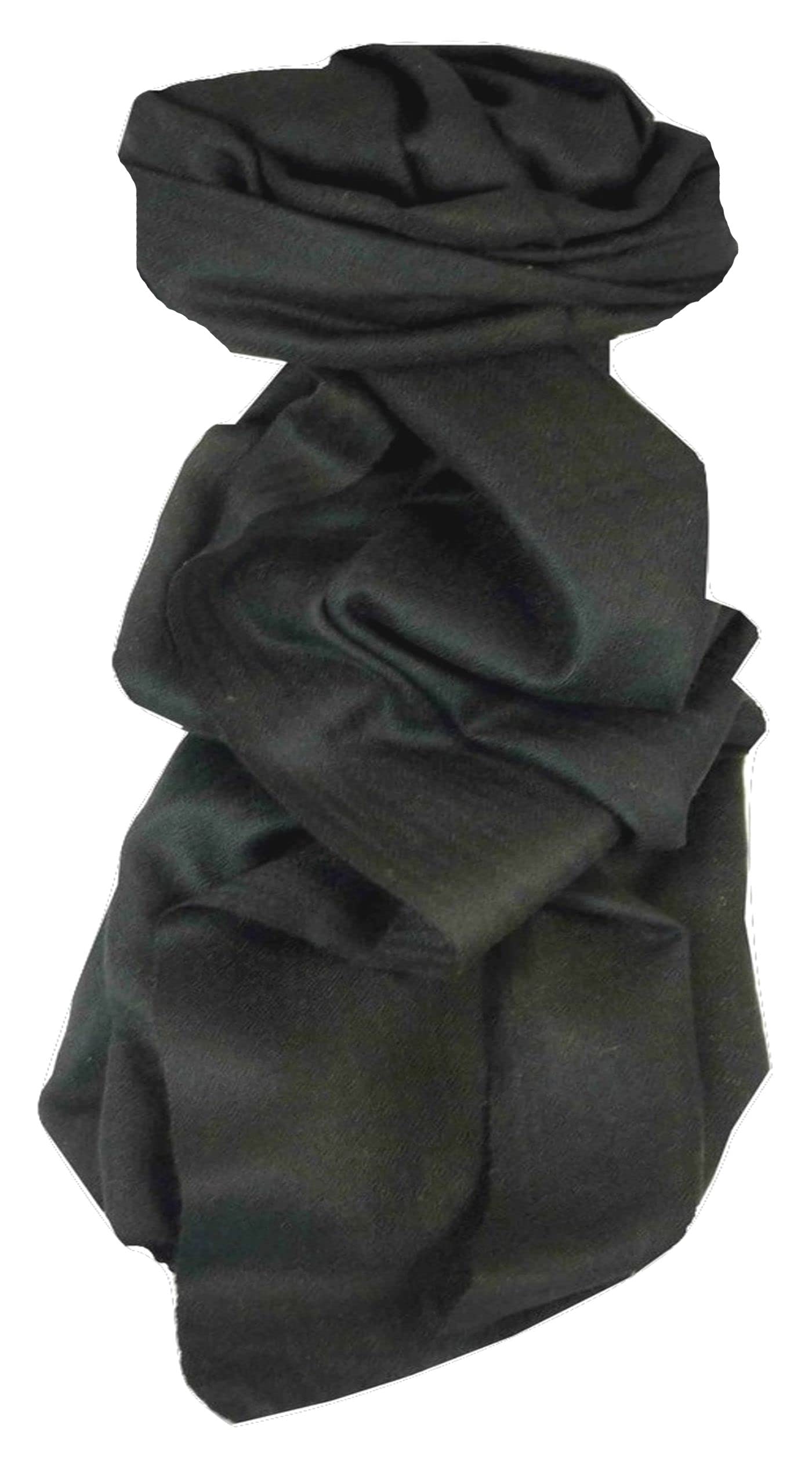 Pashmina & Silk MENS Fine Cashmere Scarf Black