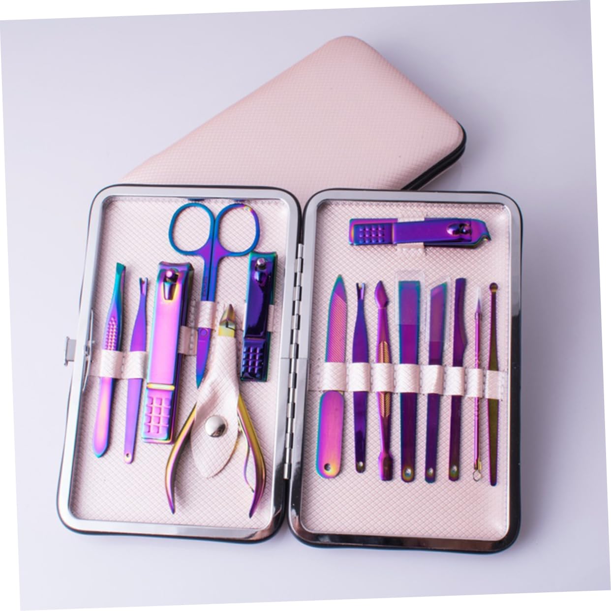 Set di Tagliaunghie Professionale 15 Pezzi in Acciaio Inossidabile | Strumenti per Manicure, Uso Salone e Casa, Design Ergonomico, Limatura e Rifinitura delle Unghie