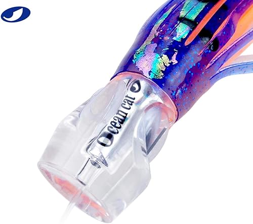 Miniatura 3 de OCEAN CAT Señuelo de pesca para agua salada para marlín, atún, mahi, dorado, peto y guaju con bolsa de malla incluida, señuelos para pesca de gran 6