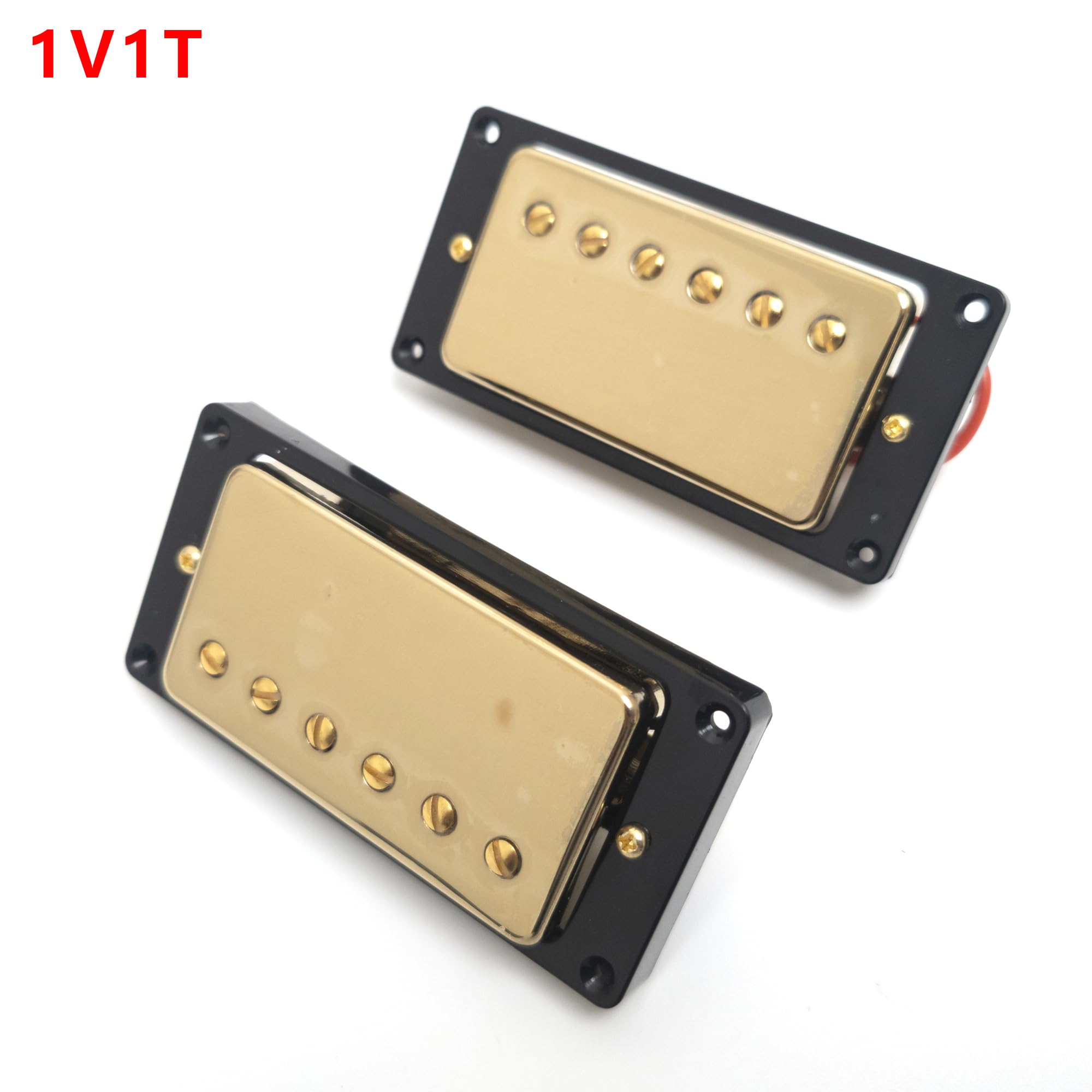Pickup Humbucker per chitarra, pickup al collo del ponte con cablaggio 1V1T per chitarra elettrica Gibson, parti di ricambio (nero)