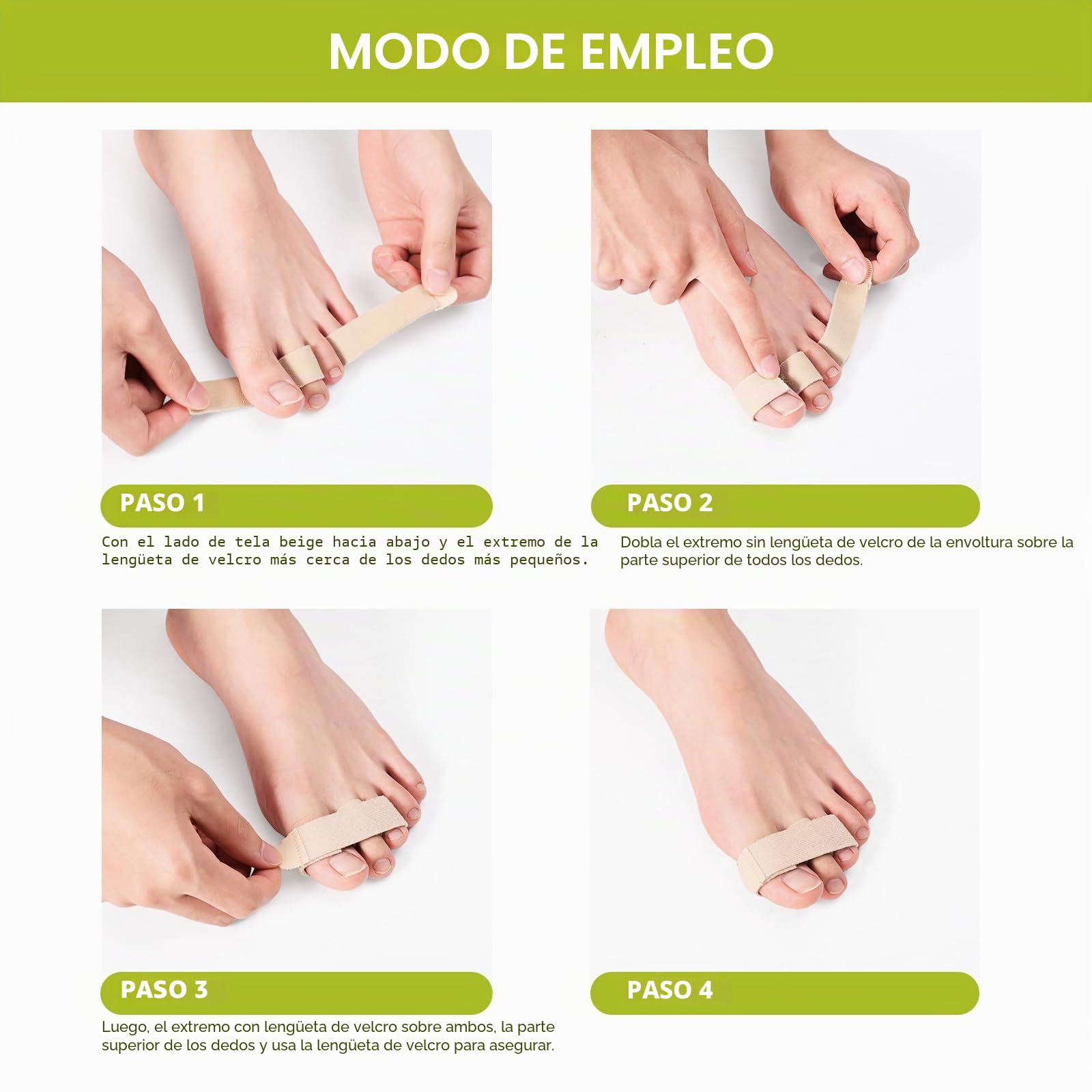 Bukihome 6 Piezas Enderezador de dedos en martillo, vendas de tela reutilizable para proteger y alisar los dedos en martillo, realinea los dedos doblados, rizados,Beige