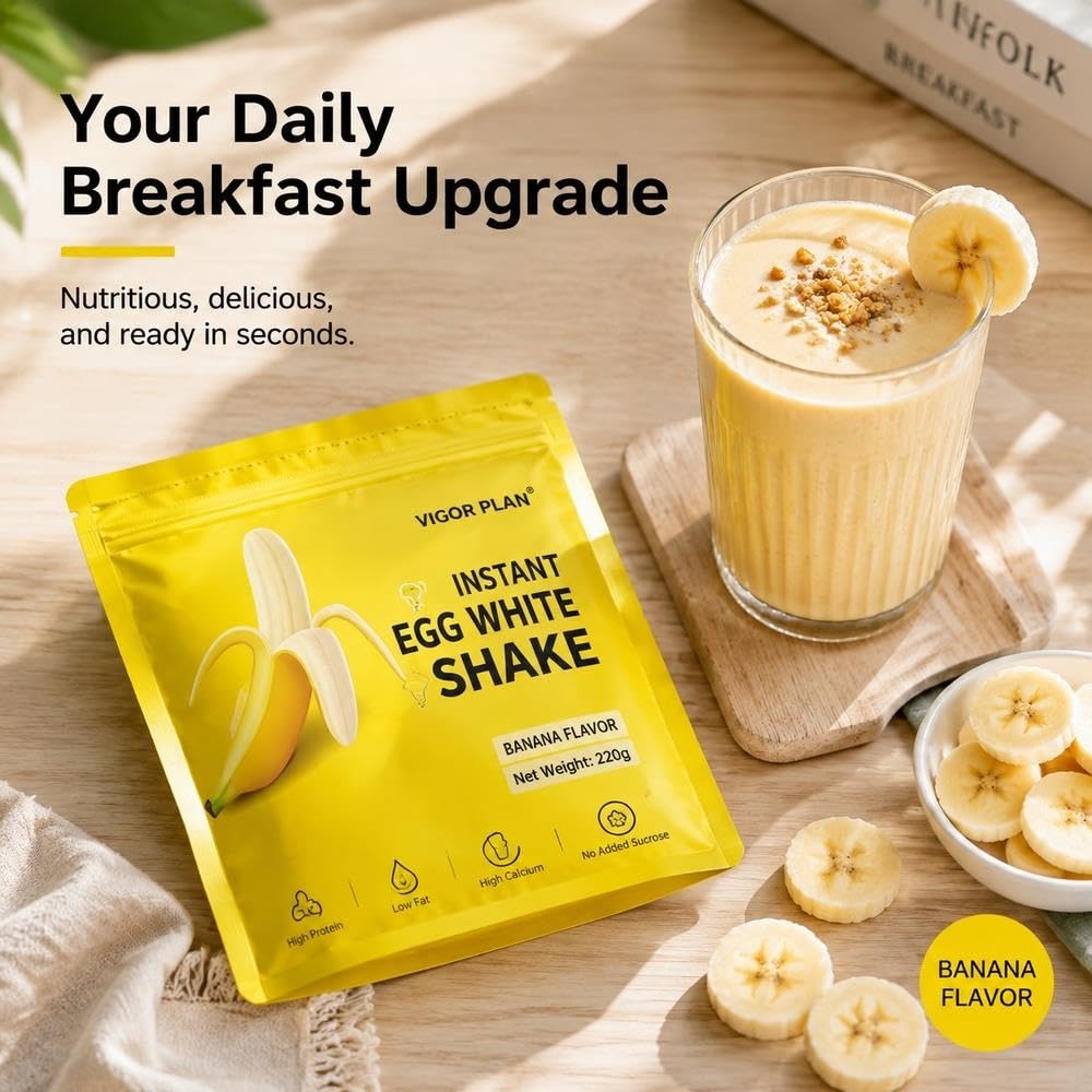 Mix di frullati proteici al gusto di latte e banana, confezione