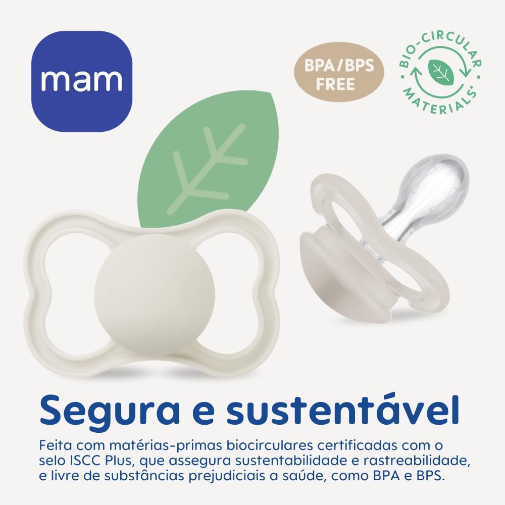 MAM Baby Kit com 2 Chupetas Air Com Disco Extraventilado para Crianças 16+ Meses Com Caixa Esterilizadora, Rosa