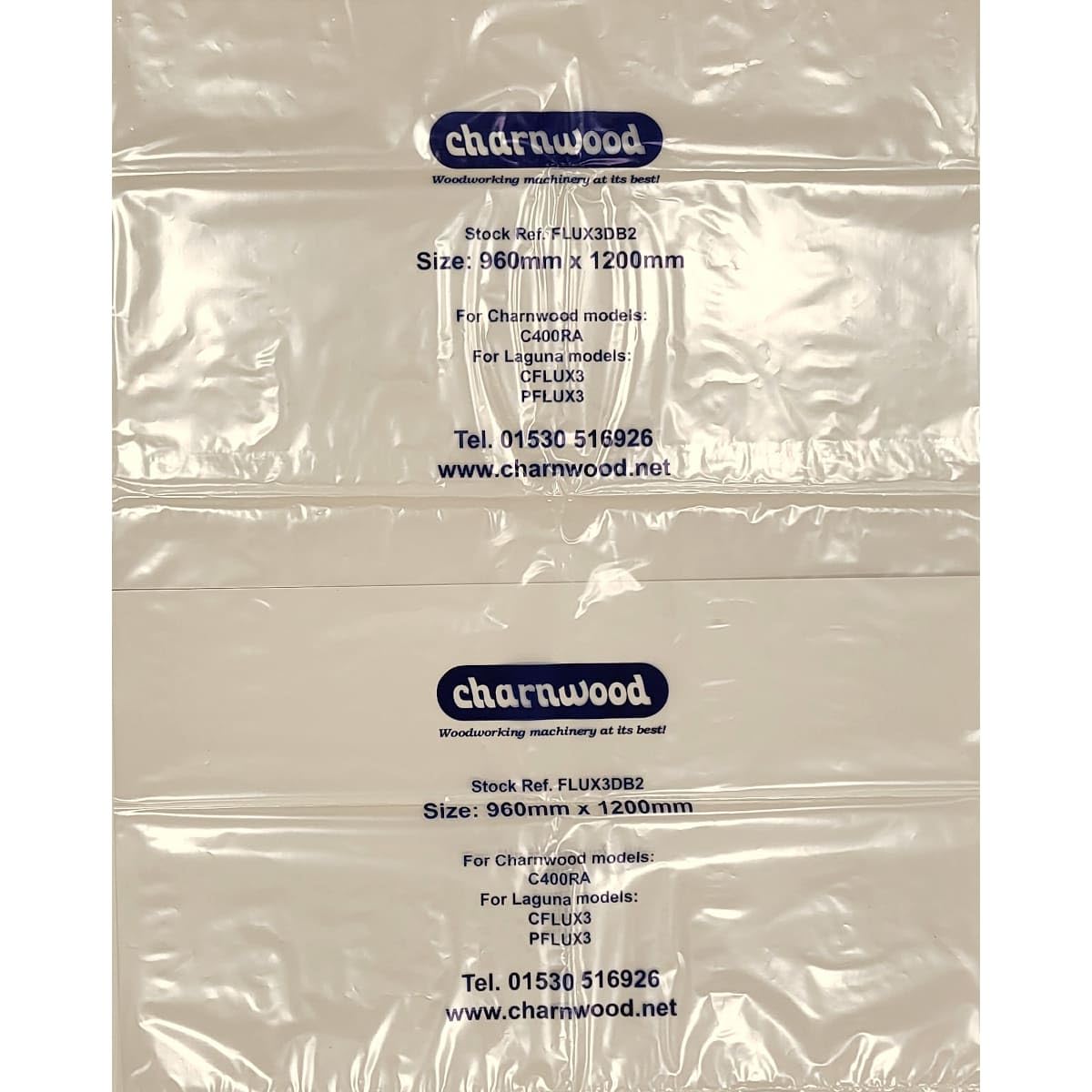 Charnwood Dust Extractor Collection Bags, Size 38'' x 47'', Pack of 10