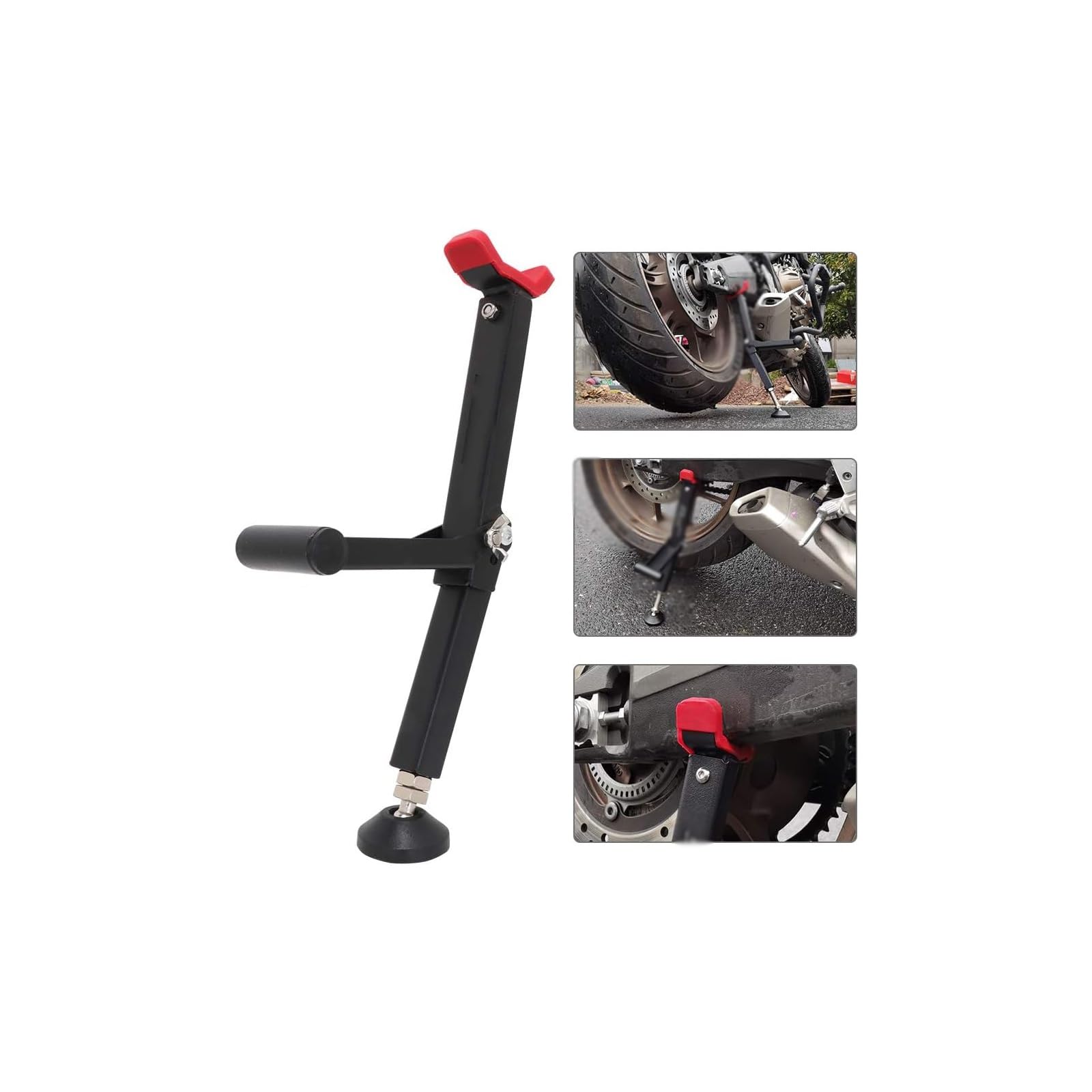 THE WHITE SHOP Motorcycle Rear and Front Wheel Lift Stand Easy And Portable-Second Generation New Design for Most Motorcycle Wheels