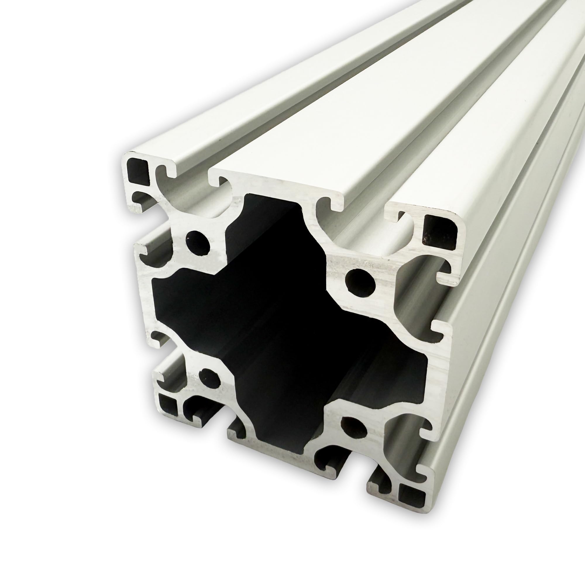 Aluprofil 80x80 mm | Nut 8 | Länge: 1000 mm = 100 cm | eloxiert | Aluminium Profil | Nutenprofil | Aluprofil | Alu Profil | Leicht | Montagesystem