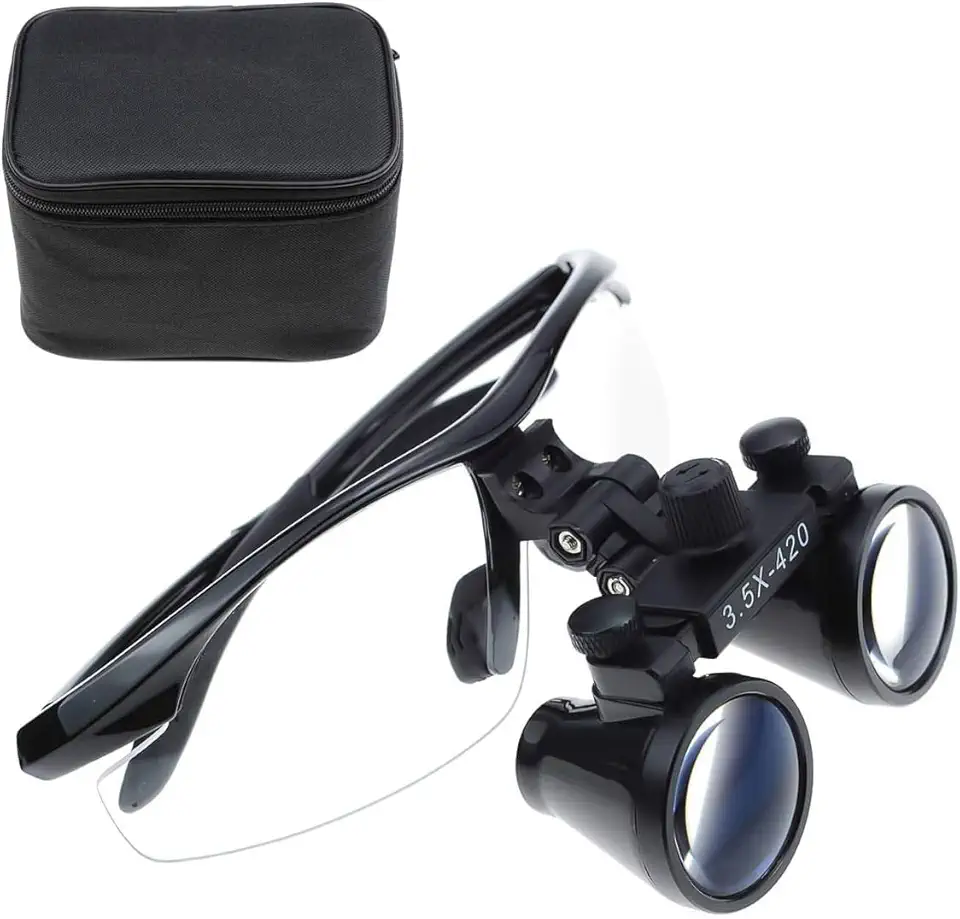 BONEW Lupa Binocular Cirúrgica Oral 3,5X420Mm com Tratamento Antiembaçante (Preta)