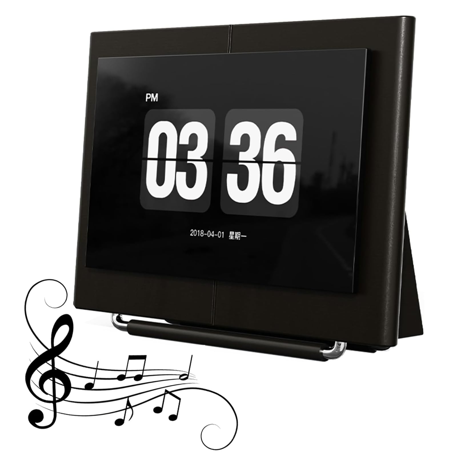 Altoparlante Bluetooth con display con testo fluttuante, audio HIFI, 14 sfondi dinamici, 8 effetti fluttuanti, Bluetooth 5.3 per uso domestico e ufficio